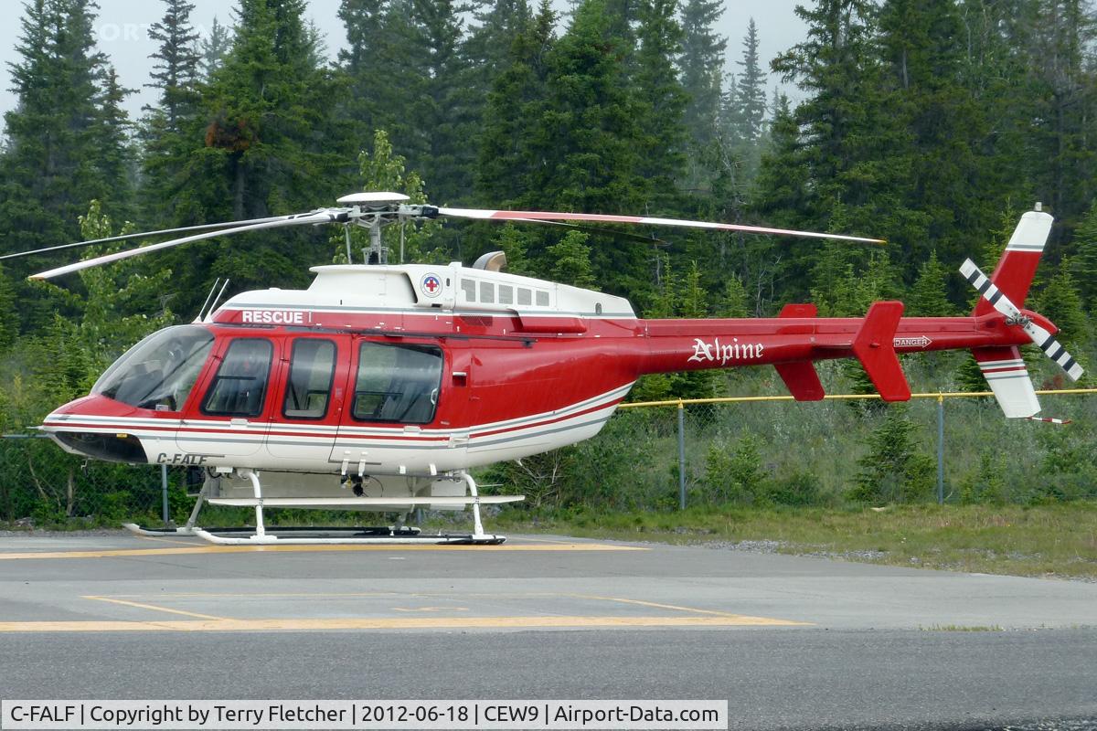 C-FALF, 1998 Bell 407 C/N 53271, At Canmore Municipal Heliport Heliport , Alberta