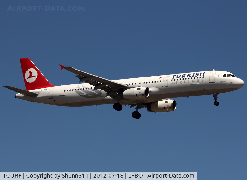 TC-JRF, 2007 Airbus A321-231 C/N 3207, Landing rwy 14R