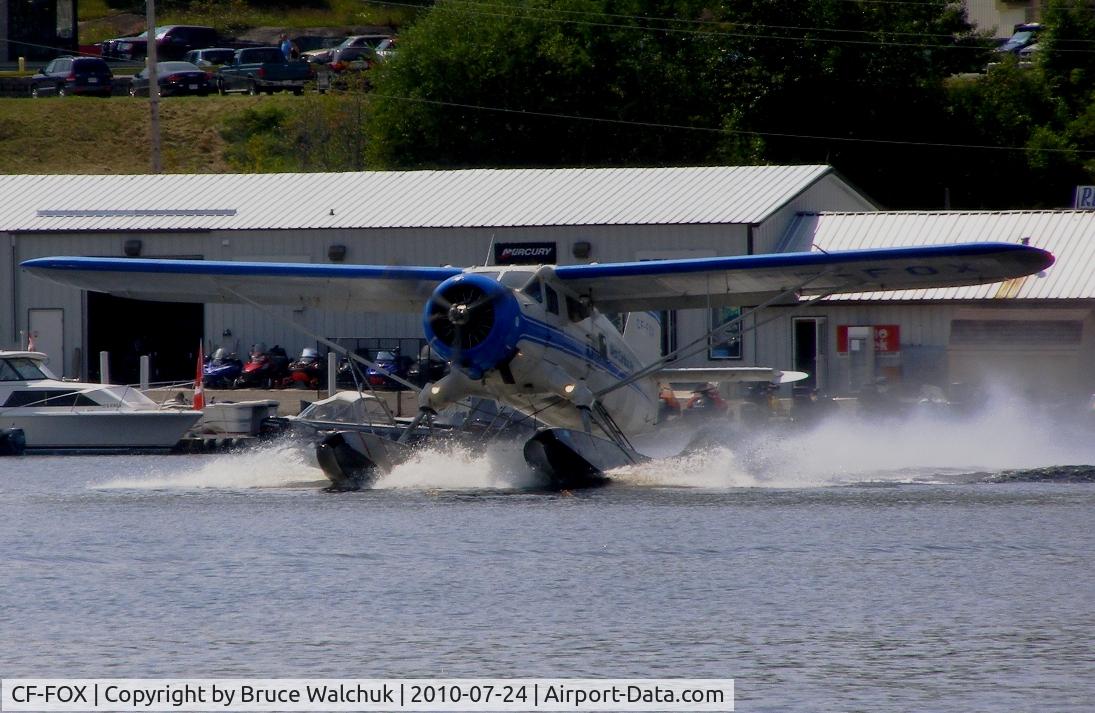 CF-FOX, 1938 Noorduyn Norseman VI C/N 340, CF-FOX taking off on Howey Bay in Red Lake, August, 2010
