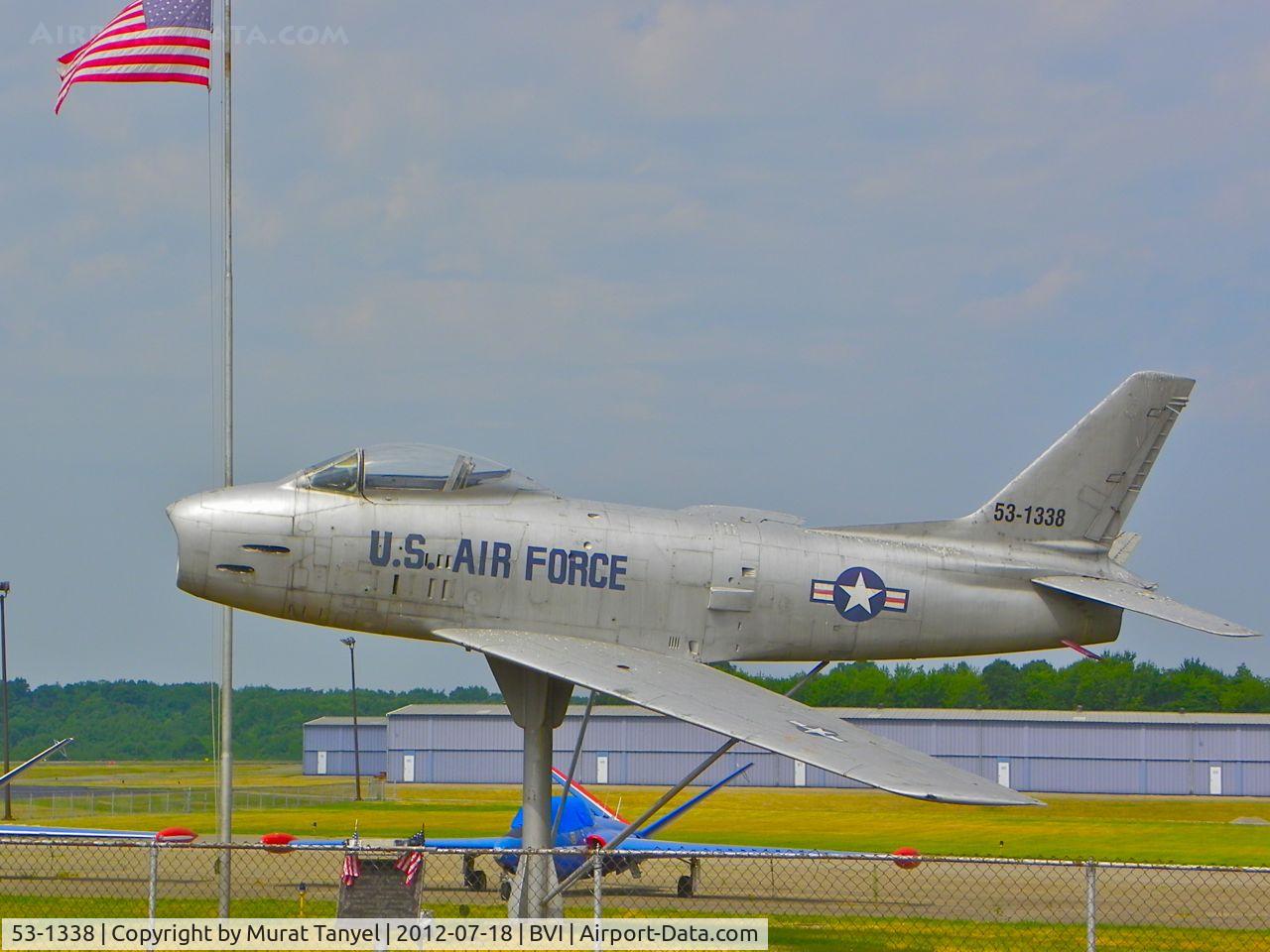 53-1338, 1953 North American F-86H Sabre C/N 203-110, Impaled at Air Heritage Museum
