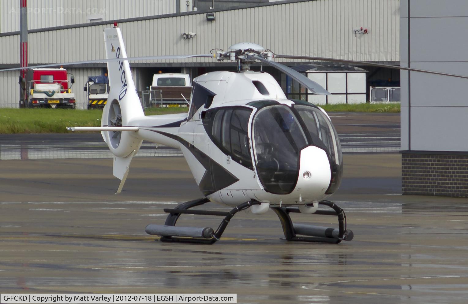 G-FCKD, 2001 Eurocopter EC-120B Colibri C/N 1209, Sat on stand at SaxonAir.