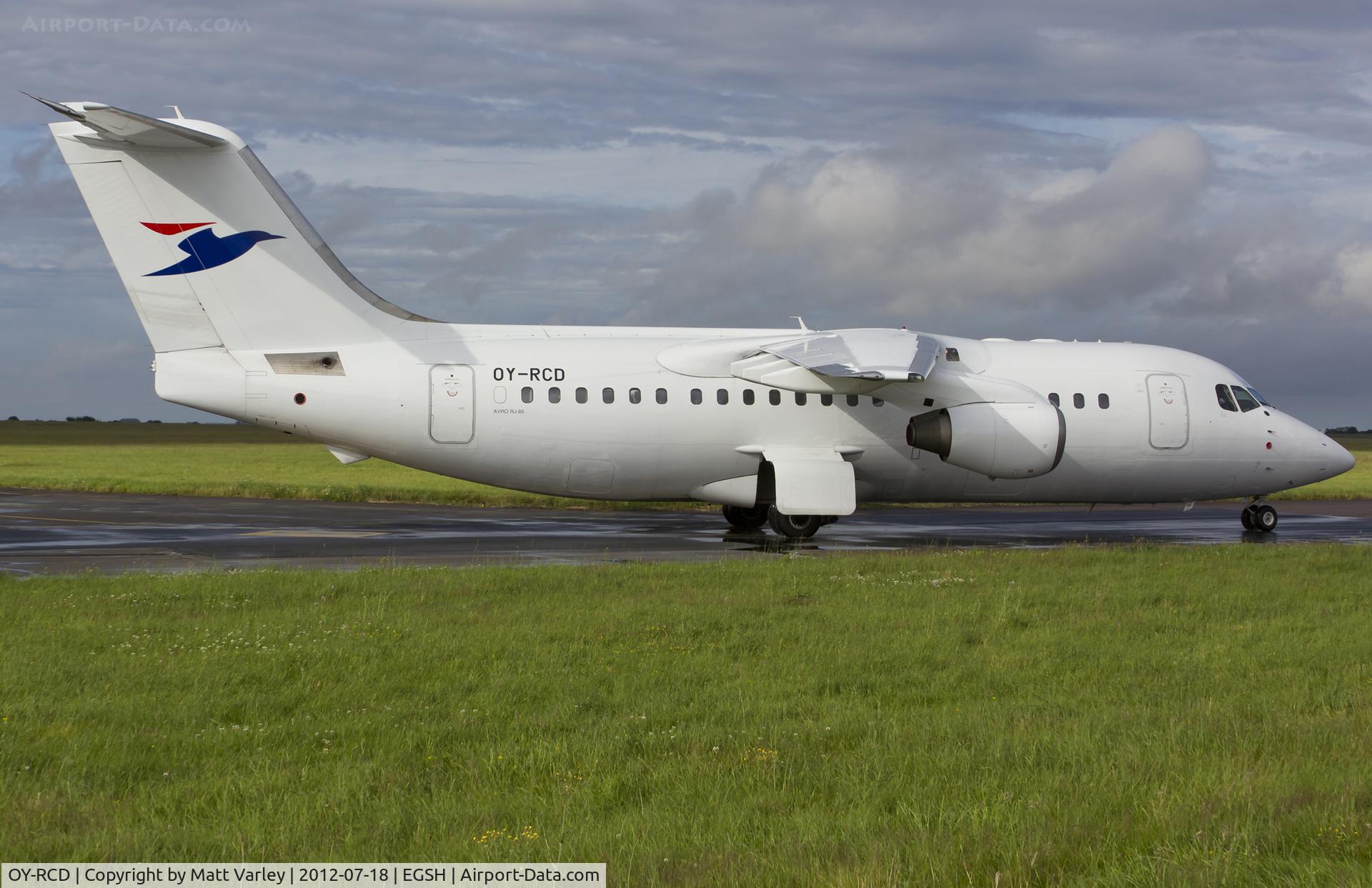 OY-RCD, 1993 British Aerospace Avro 146-RJ85 C/N E.2235, Arriving at EGSH.