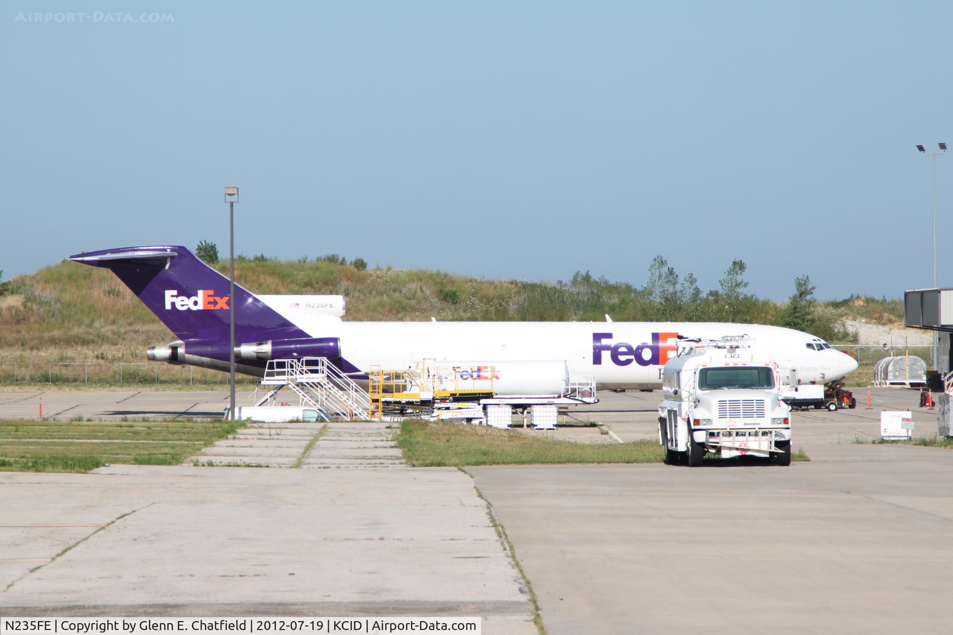 N235FE, 1977 Boeing 727-247F C/N 21329, On the FedEx ramp, as seen from PS Air