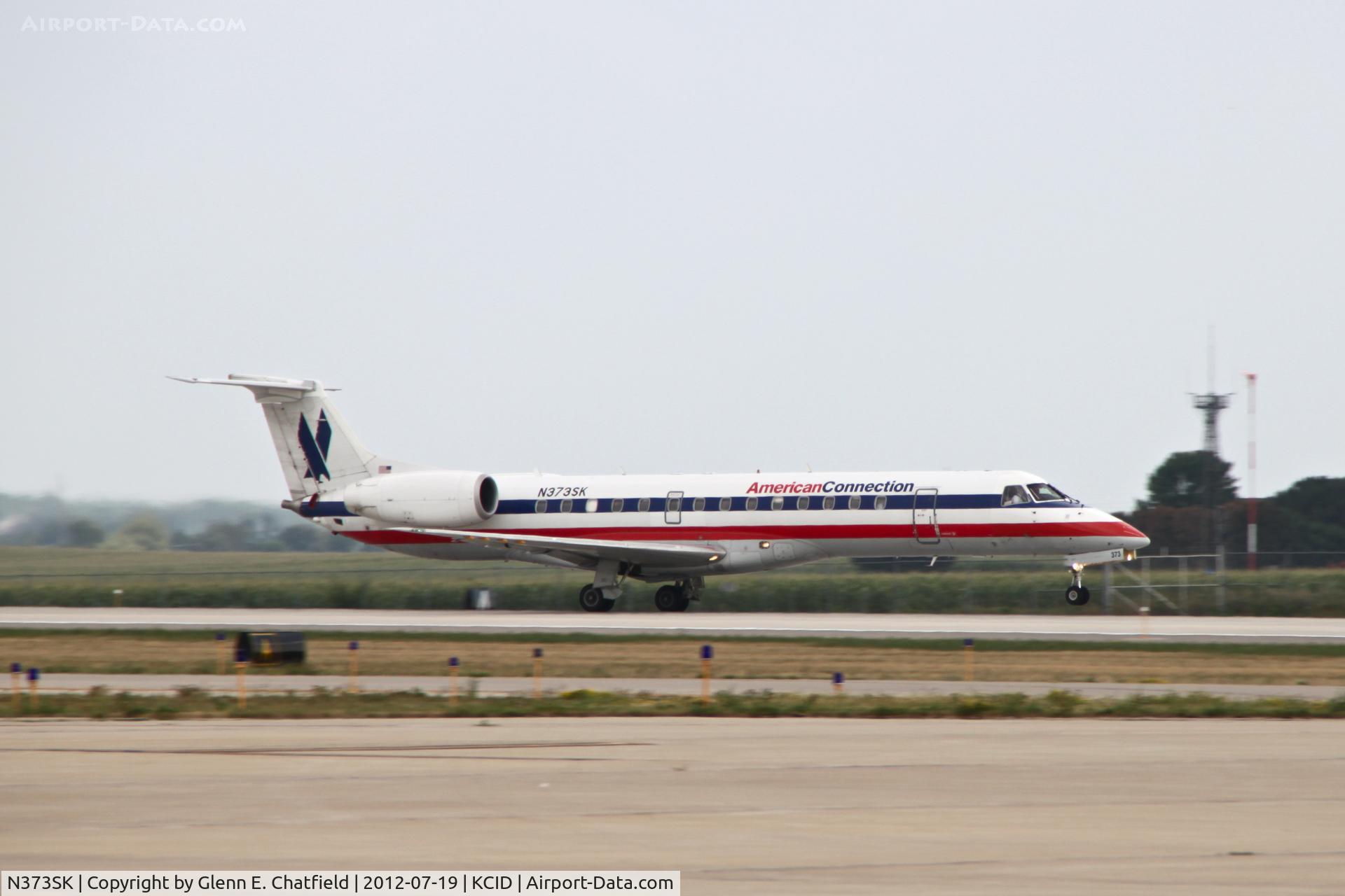 N373SK, 2001 Embraer ERJ-140LR (EMB-135KL) C/N 145543, Departing Runway 27