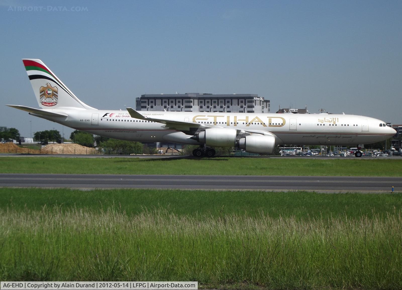 A6-EHD, 2006 Airbus A340-541 C/N 783, Leased by UTHL, Hotel-Delta is one of four A345s in Etihad's fleet inventory.