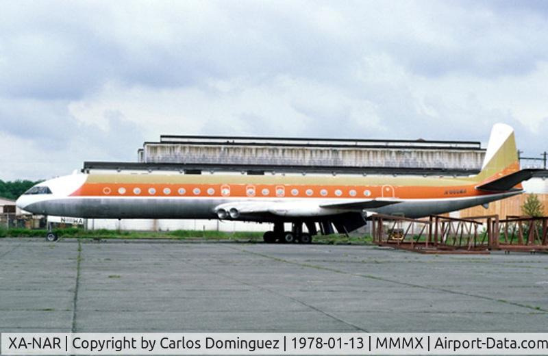 XA-NAR, 1959 De Havilland DH.106 Comet 4C C/N 6424, Comet 4C (N888WA), now restored and exhibited at the Museum of Flight, Tukwila, Washington, USA.
http://www.dhcomet.com/