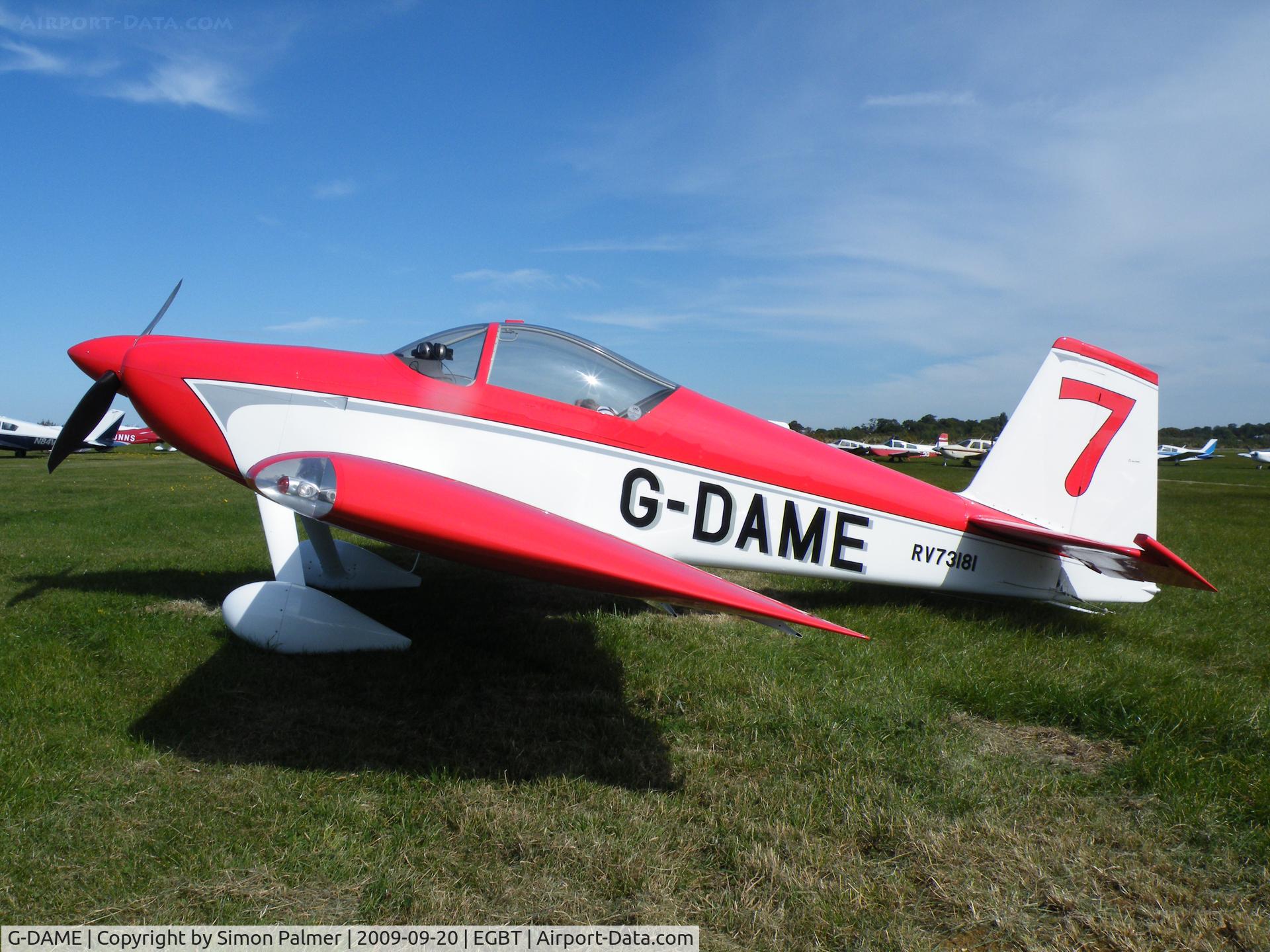 G-DAME, 2009 Vans RV-7 C/N 73181, Vans homebuilt at Turweston fly-in