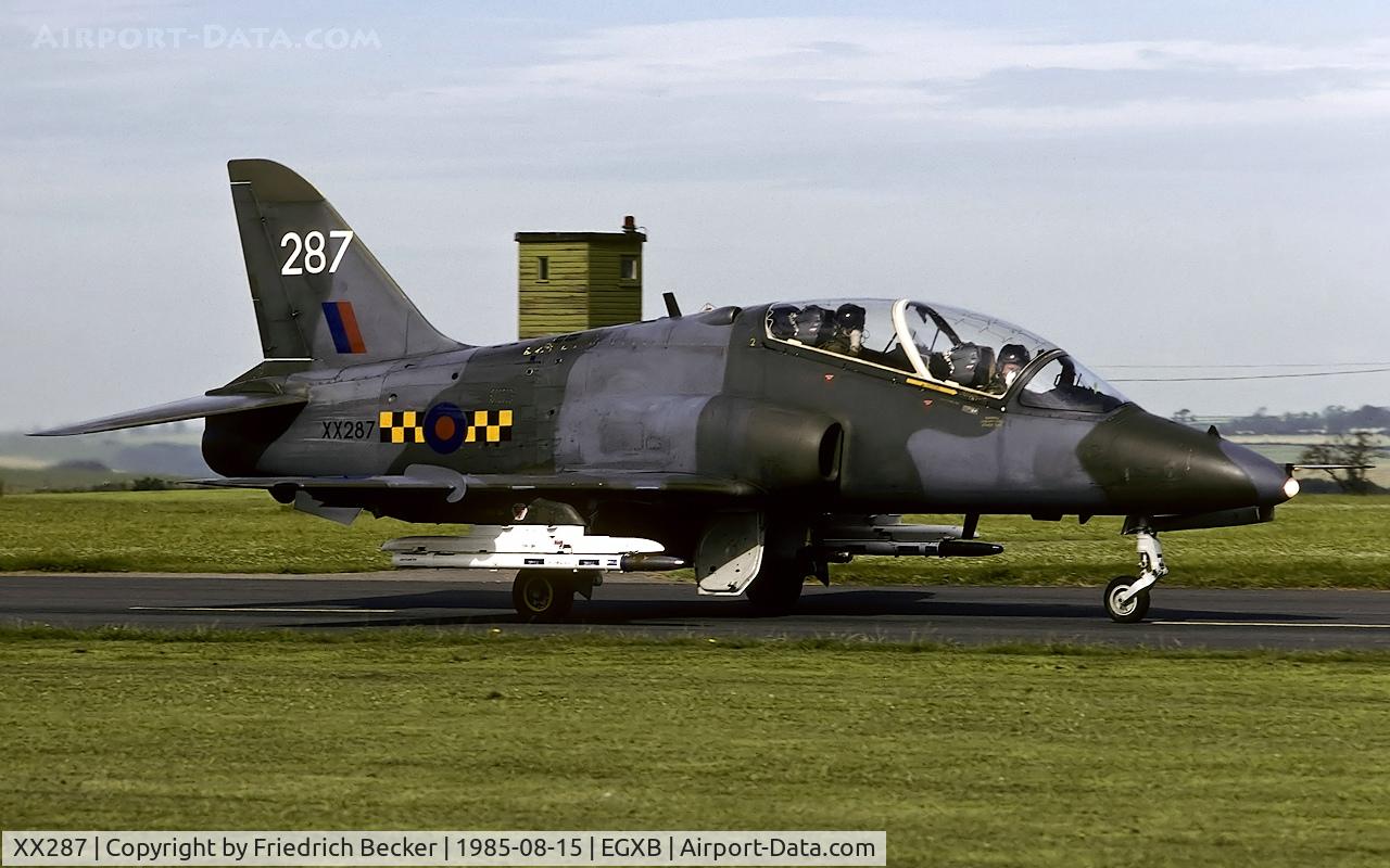 XX287, 1979 Hawker Siddeley Hawk T.1A C/N 113/312112, taxying to the active