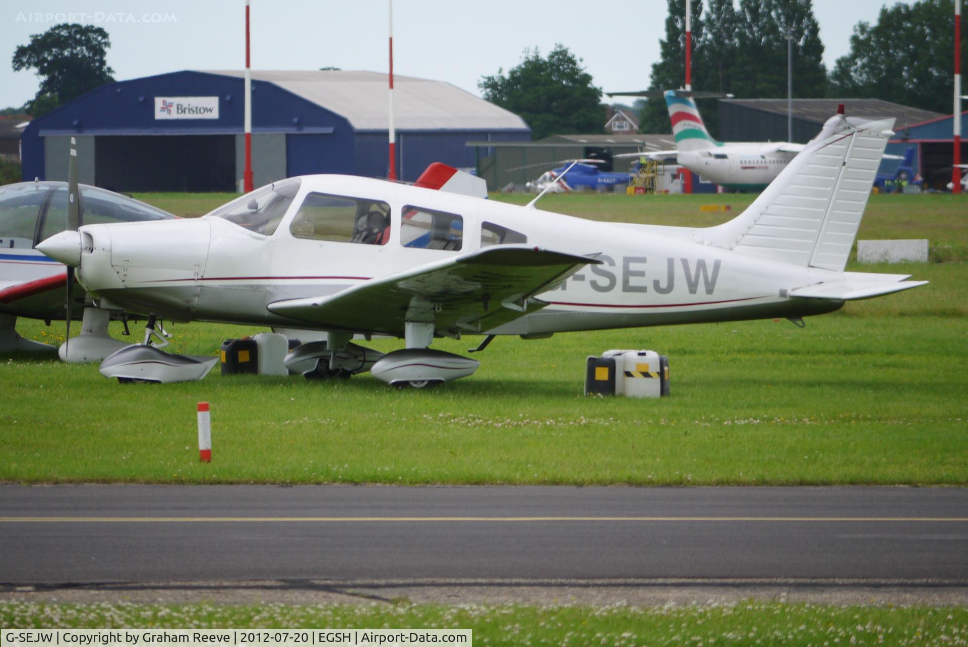 G-SEJW, 1978 Piper PA-28-161 Cherokee Warrior II C/N 28-7816469, Parked at Norwich.
