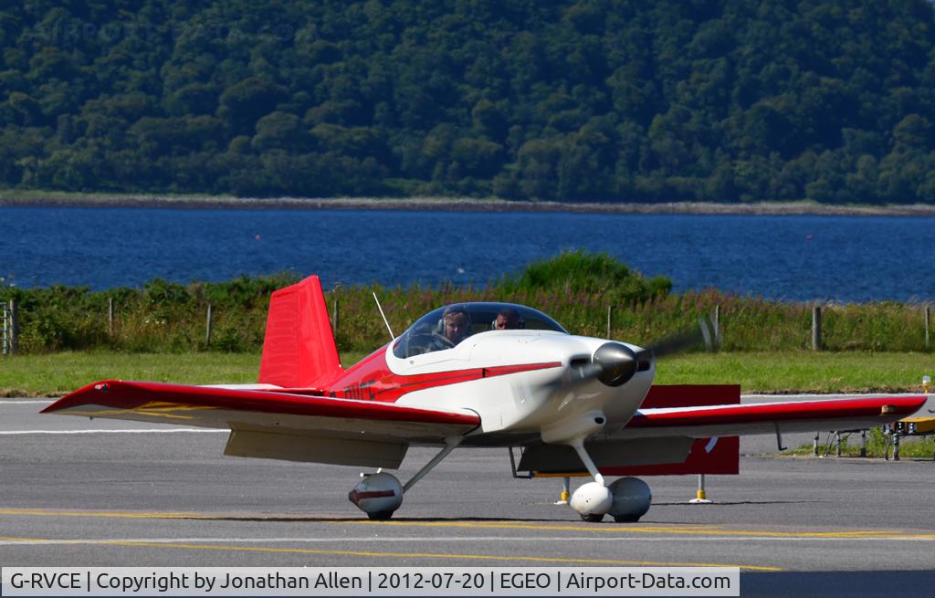 G-RVCE, 2001 Vans RV-6A C/N PFA 181-13372, Arriving at Oban (Connel) airport.