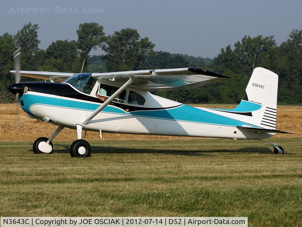 N3643C, Cessna 180 C/N 31141, at Geneseo