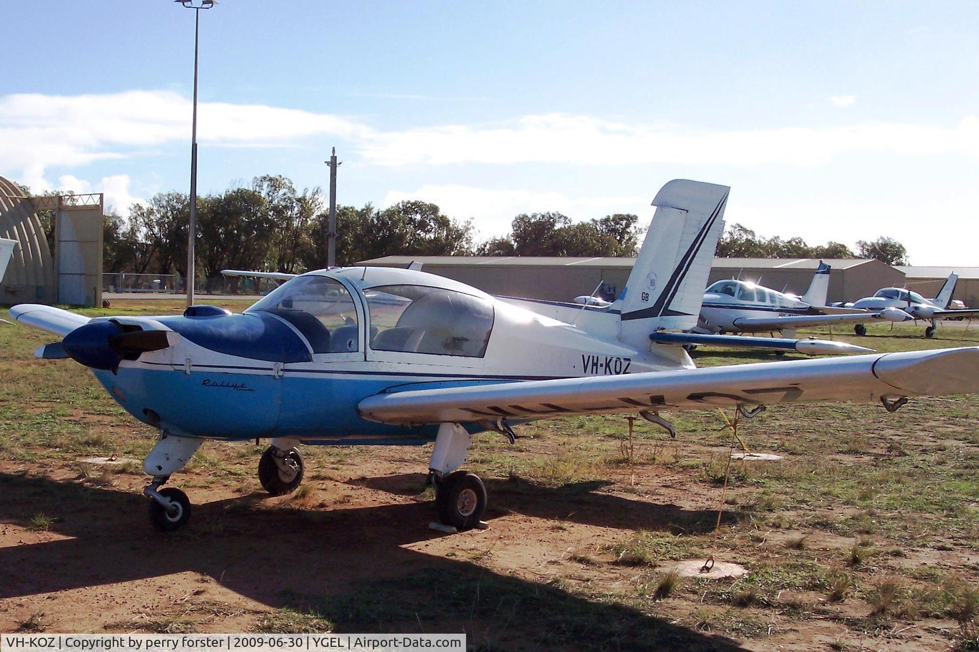 VH-KOZ, 1969 Socata MS-892A Commodore 150 C/N 11408, VH KOZ at Geraldton, Western Australia