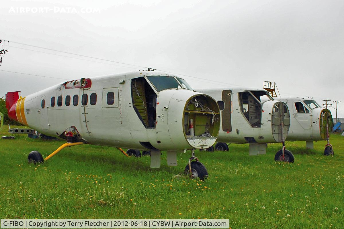 C-FIBO, 1968 De Havilland Canada DHC-6-200 Twin Otter C/N 134, Fuselages of Twin Otters - c/n134 C-FIBO
ex RP-C1155  , c/n 91 C-FIBI ex RP-C1153 and C/n 113 C-FJIW ex RP-C1152  at Springbank , Calgary , Alberta