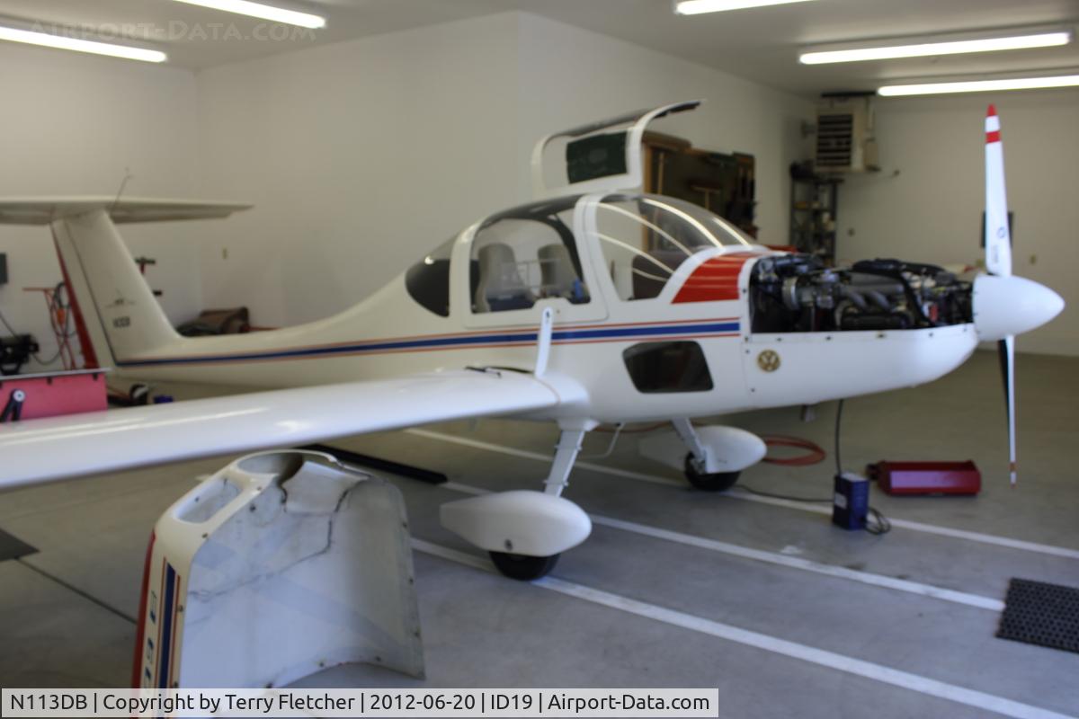 N113DB, 1985 Grob G-109B C/N 6365, On display at Bird Aviation Museum and Invention Center, near Sagle , Idaho