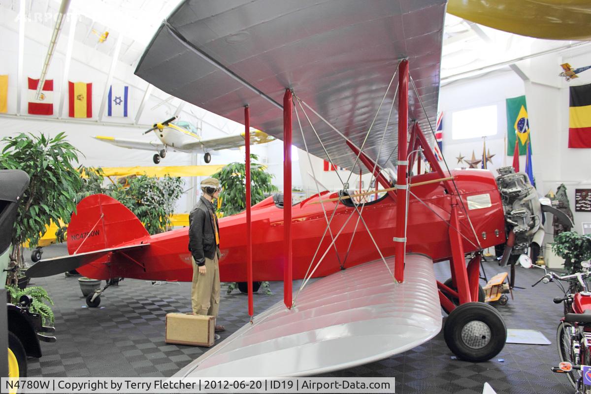 N4780W, 1928 Waco GXE C/N 1249, On display at Bird Aviation Museum and Invention Center, near Sagle , Idaho