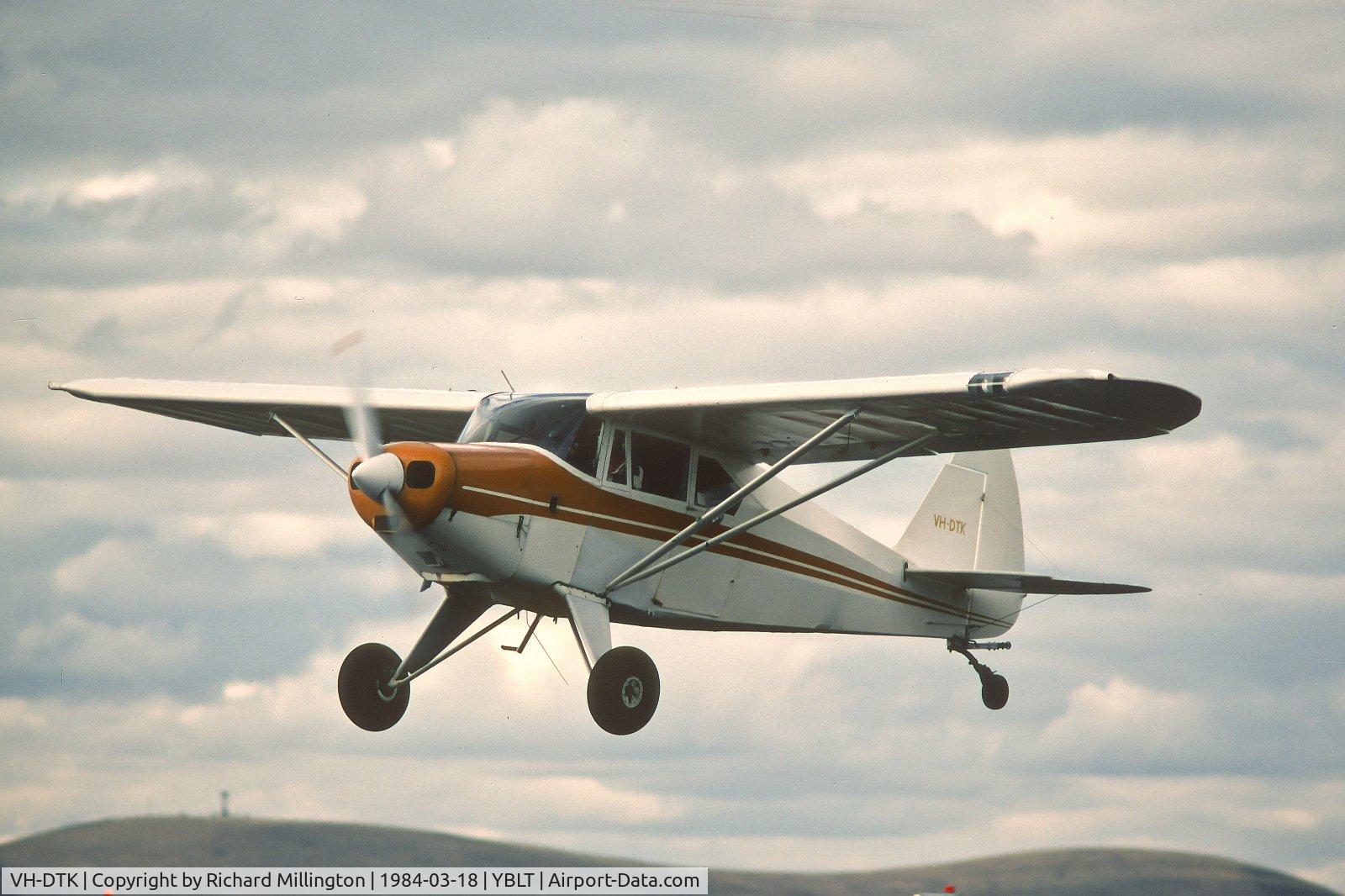 VH-DTK, 1959 Piper PA-22-150 C/N 22-7225, Visitor at World Aerobatic Championships - Ballarat 1984