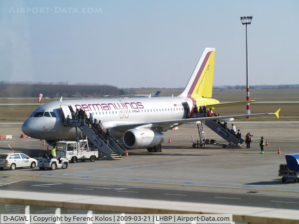 D-AGWL, 2008 Airbus A319-132 C/N 3534, Ferihegy