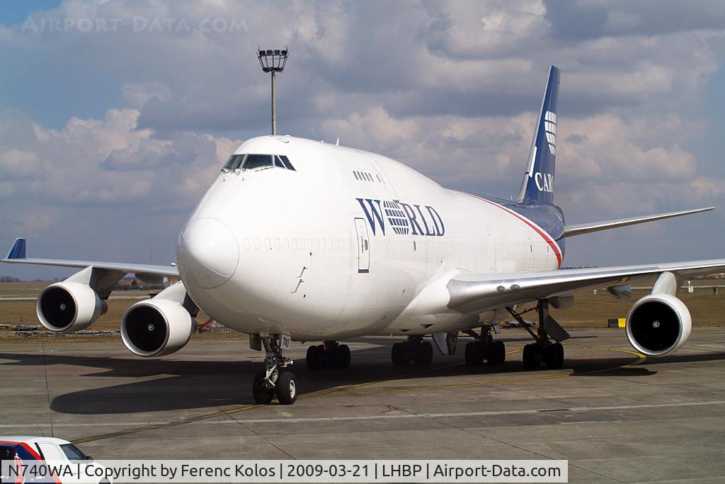 N740WA, 1993 Boeing 747-4H6 C/N 25700, Ferihegy