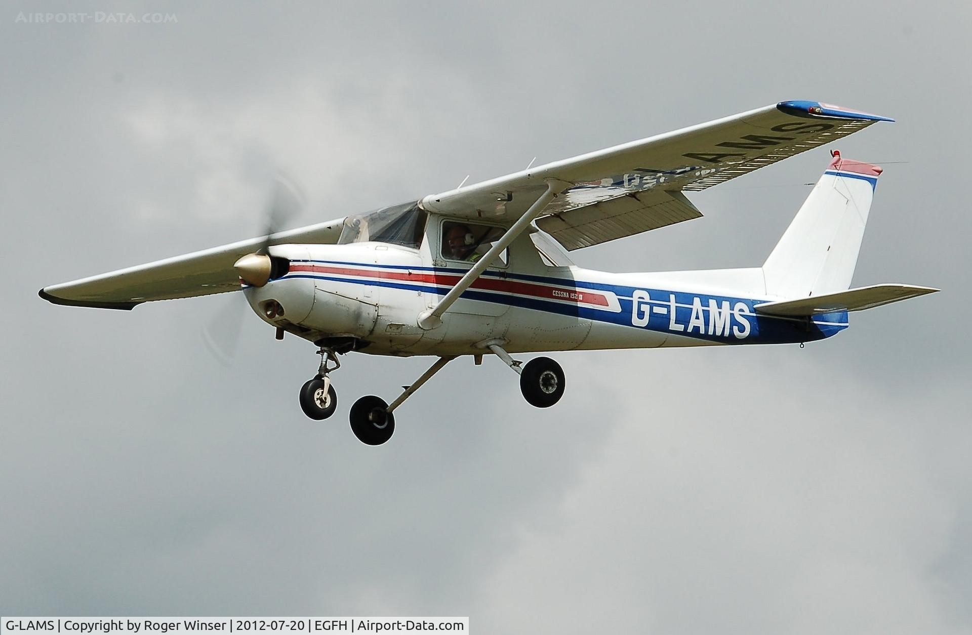 G-LAMS, 1978 Reims Cessna F152 C/N 1431, Reims/Cessna F152 operated by Cambrian Flying Club based at Swansea Airport.