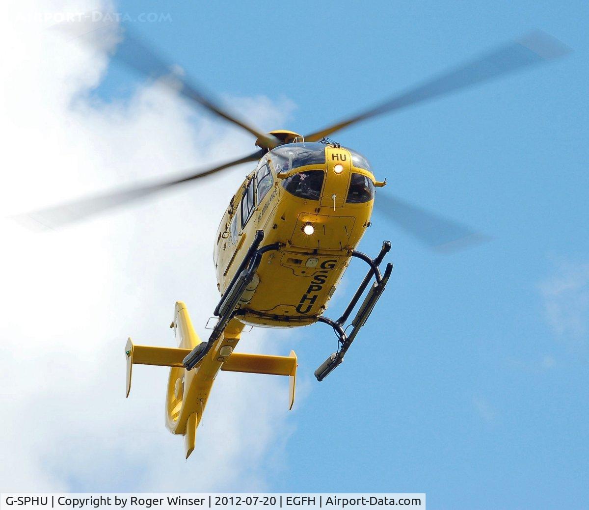G-SPHU, 2002 Eurocopter EC-135T-2 C/N 0245, Temporary replacement for the Swansea based Wales Air Ambulance helicopter (G-WASN).