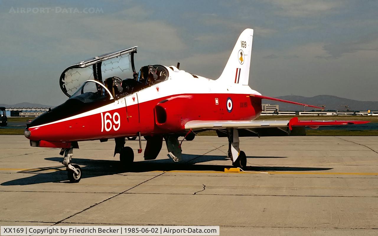 XX169, 1976 Hawker Siddeley Hawk T.1 C/N 016/312016, static display