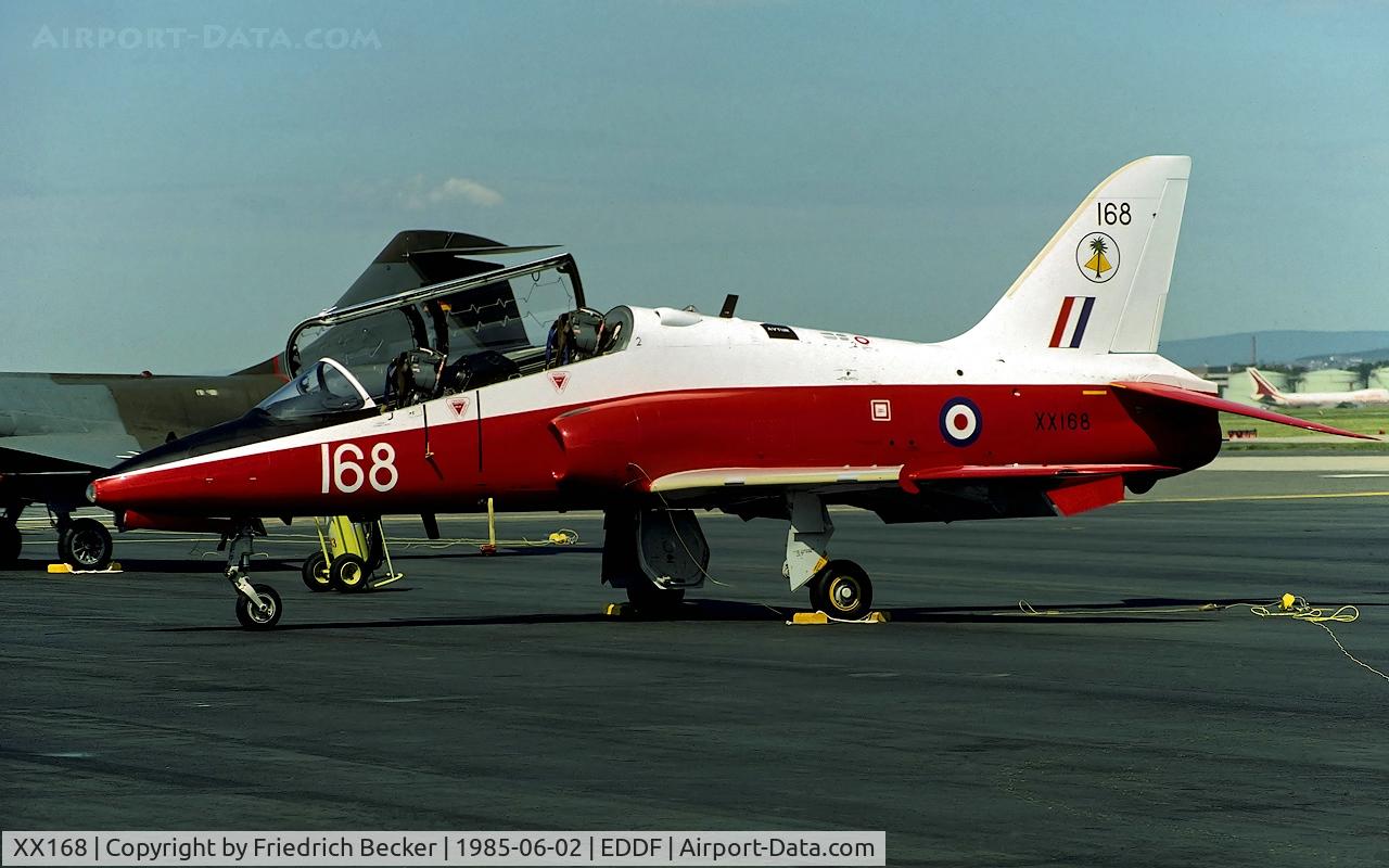 XX168, 1977 Hawker Siddeley Hawk T.1 C/N 015/312015, static display