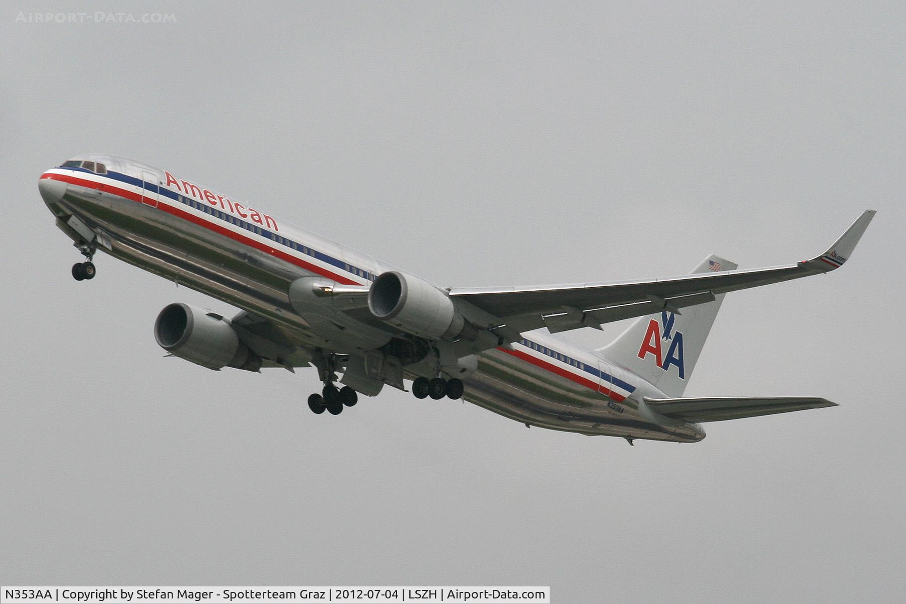 N353AA, 1988 Boeing 767-323 C/N 24034, American Airlines B.767-300 @ZRH