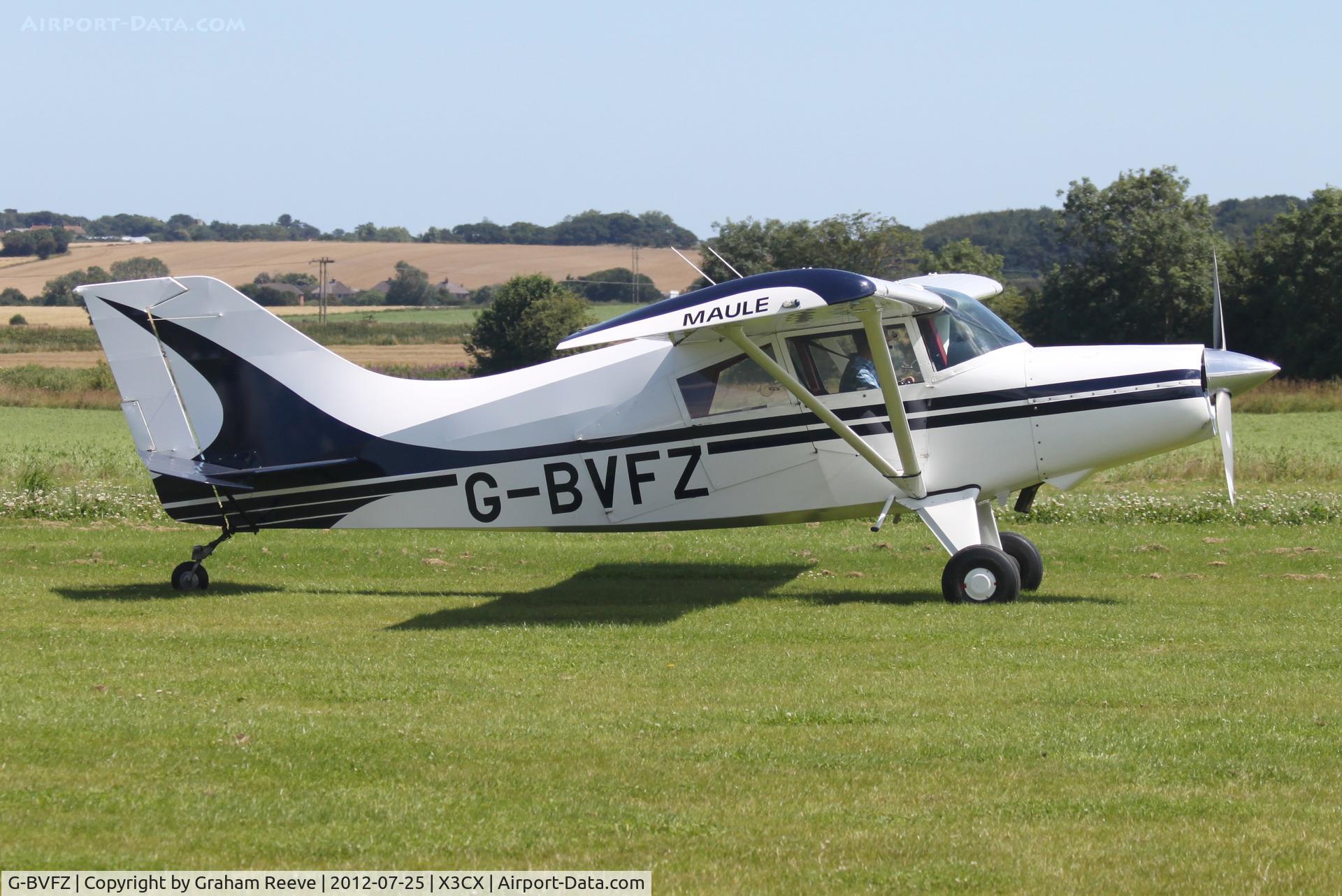 G-BVFZ, 1986 Maule M-5-180C C/N 8082C, Just landed.