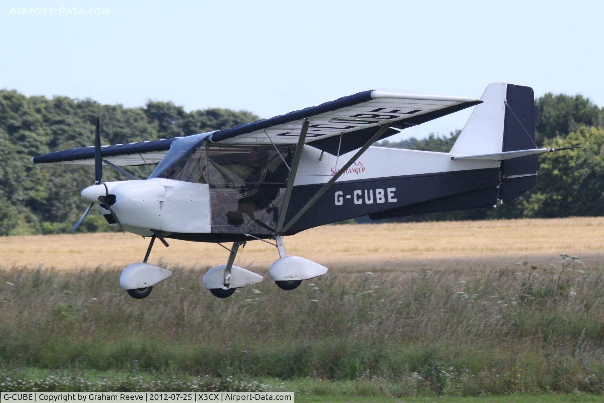 G-CUBE, 2004 Skyranger 912(2) C/N BMAA/HB/336, About to touch down.