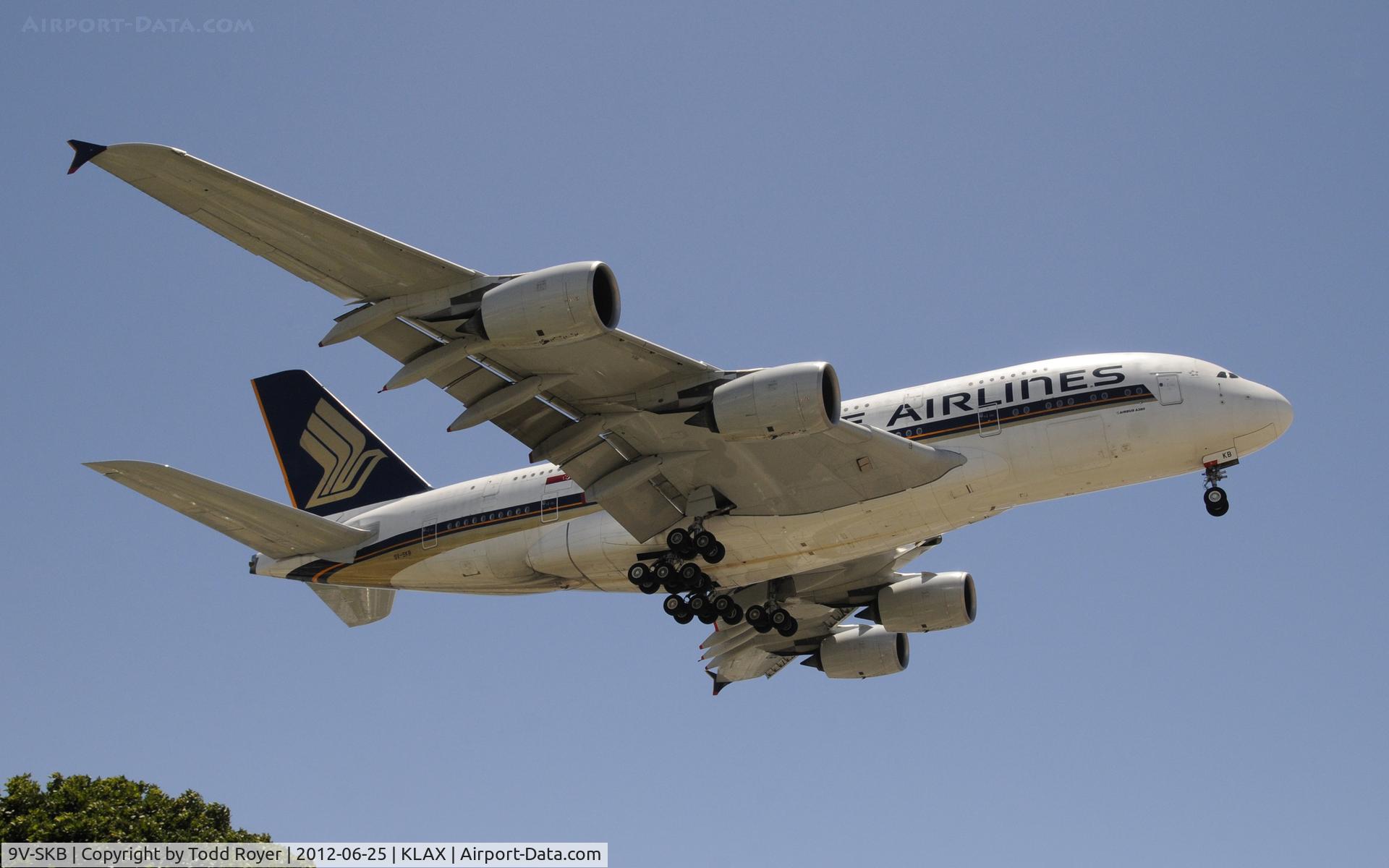 9V-SKB, 2006 Airbus A380-841 C/N 005, Arriving at LAX on 24R