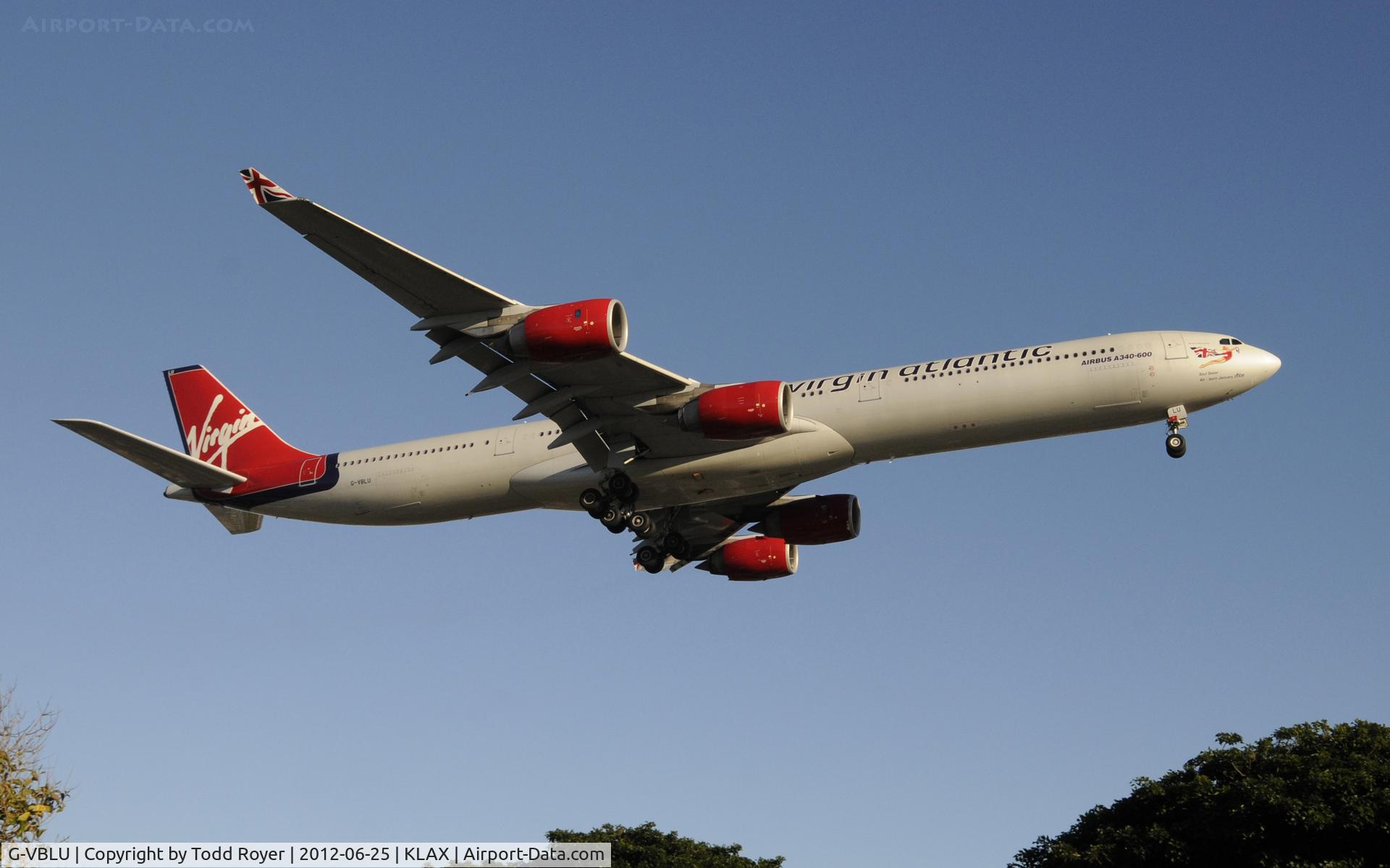 G-VBLU, 2006 Airbus A340-642 C/N 723, Arriving at LAX on 24R