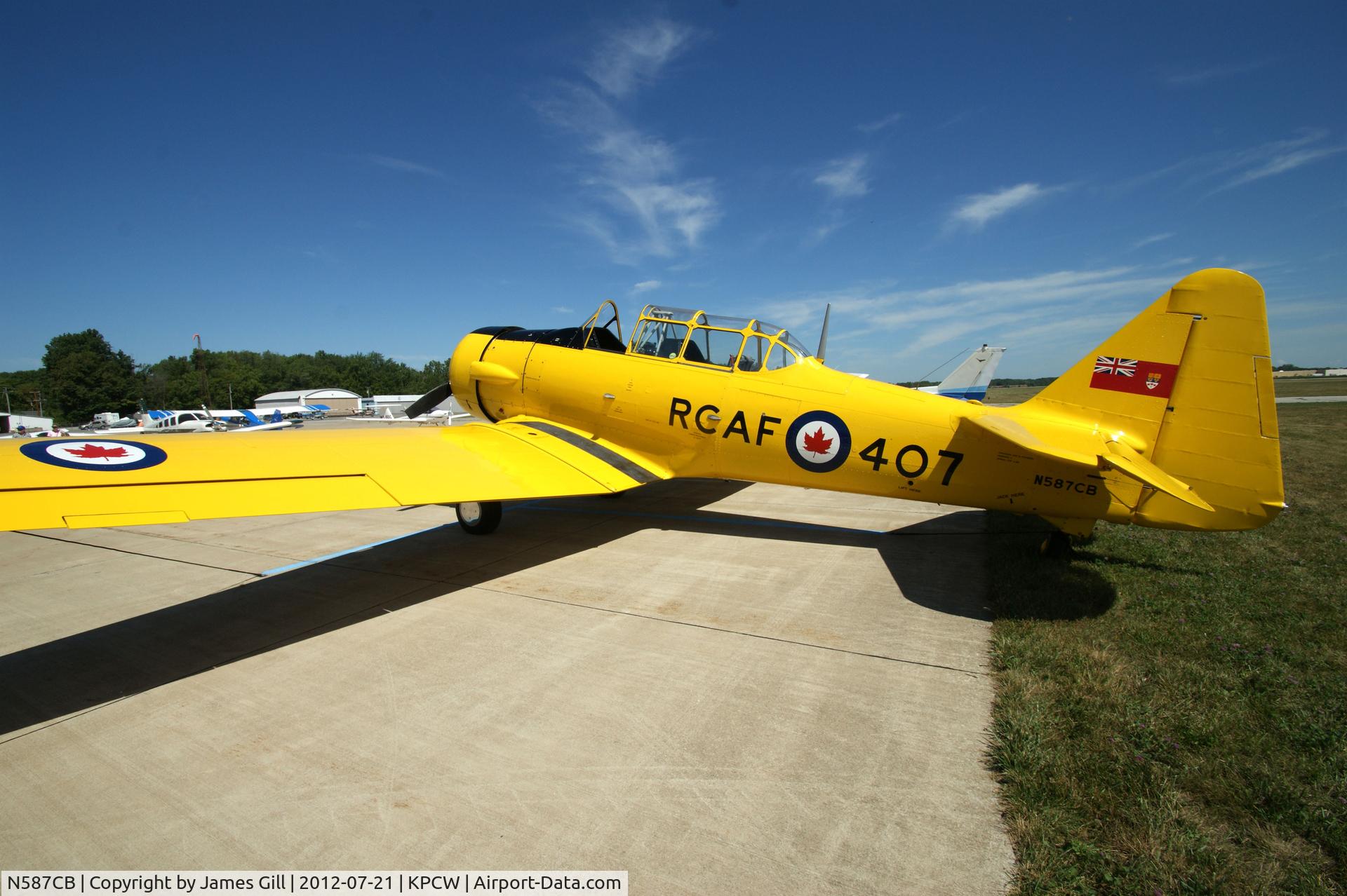 N587CB, 1991 Canadian Car & Foundry Harvard MK IV C/N CCF4-407, Taken at the Liberty Aviation Museum grand opening in Port Clinton, Ohio