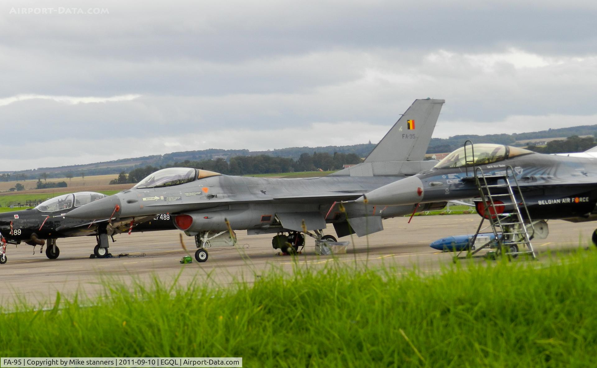 FA-95, SABCA F-16AM Fighting Falcon C/N 6H-95, 10 wing F-16A On the flightline at Leuchars air show 2011
