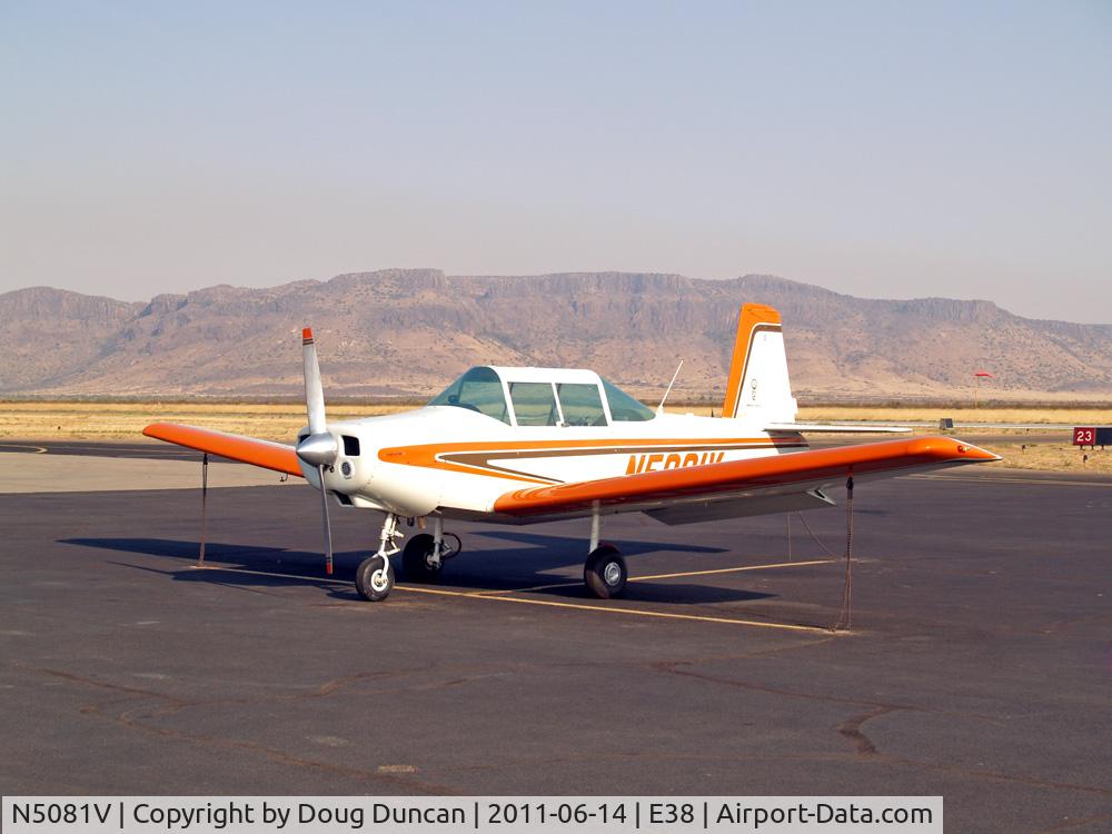 N5081V, 1977 Varga 2150A Kachina C/N VAC-70-77, Seen at Alpine-Casparis Airport in Alpine, Texas. All that dihedral in the wings gives it the appearance of a model airplane.