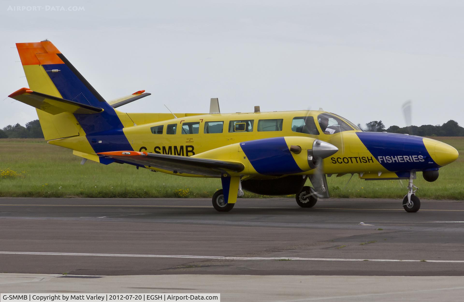 G-SMMB, 2008 Reims Cessna F406 Caravan II C/N F406-0095, Arriving at SaxonAir.