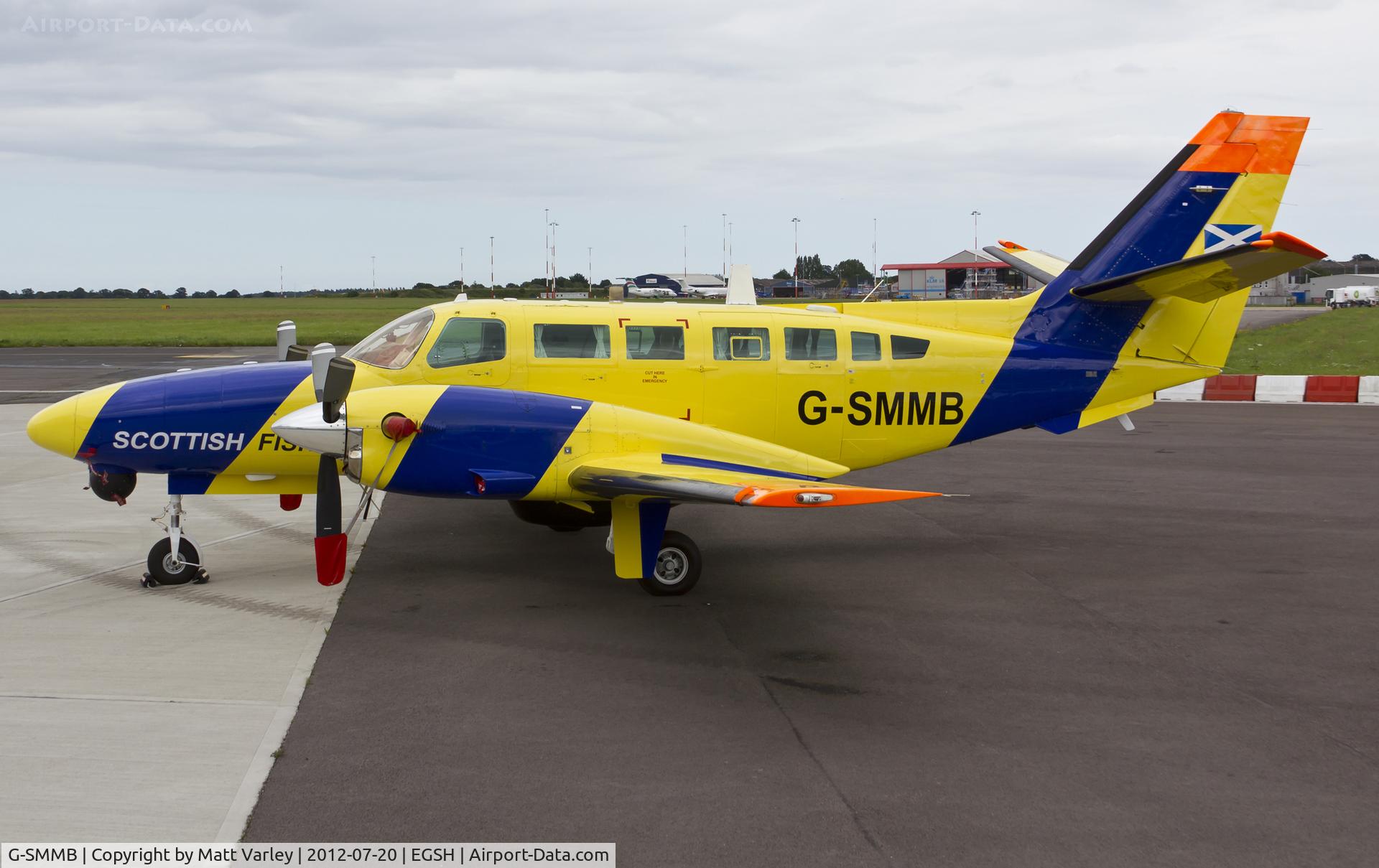 G-SMMB, 2008 Reims Cessna F406 Caravan II C/N F406-0095, Sat on stand at SaxonAir.