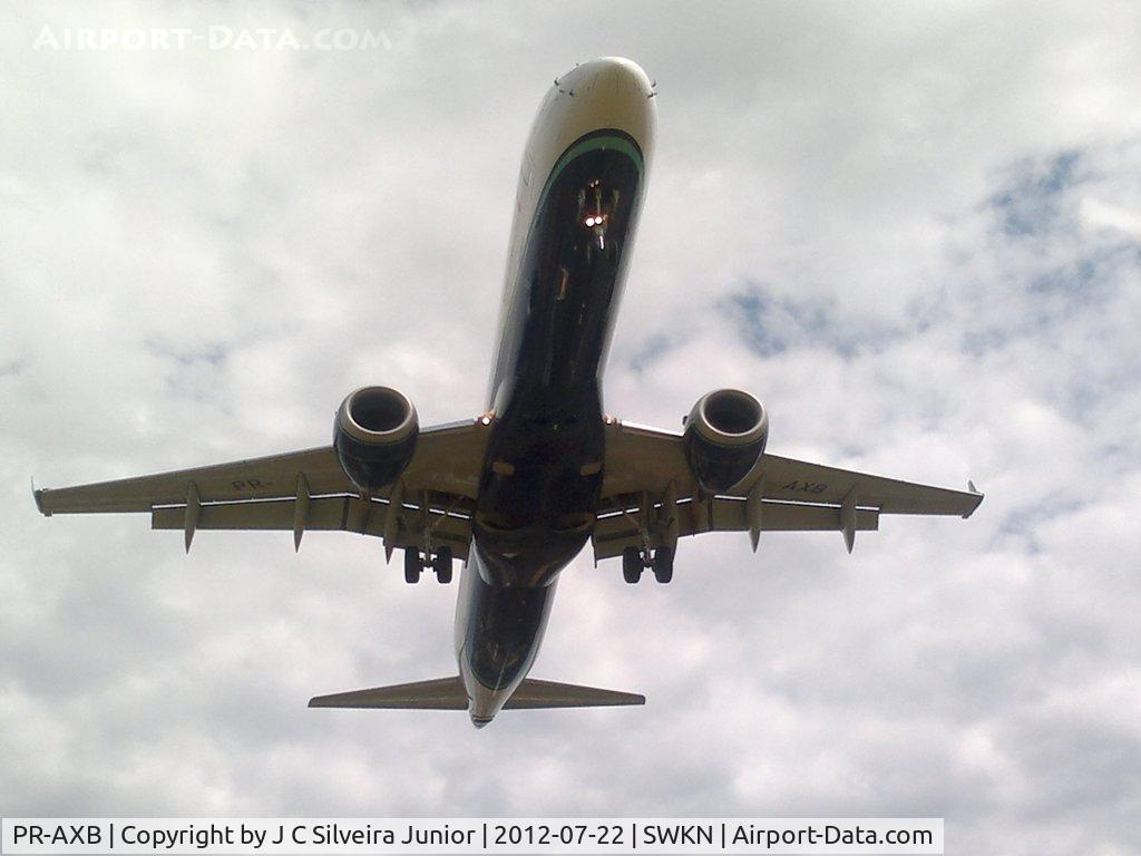 PR-AXB, 2011 Embraer 195AR (ERJ-190-200IGW) C/N 19000498, Missed approach at SBCN (Caldas Novas, ex SWKN)