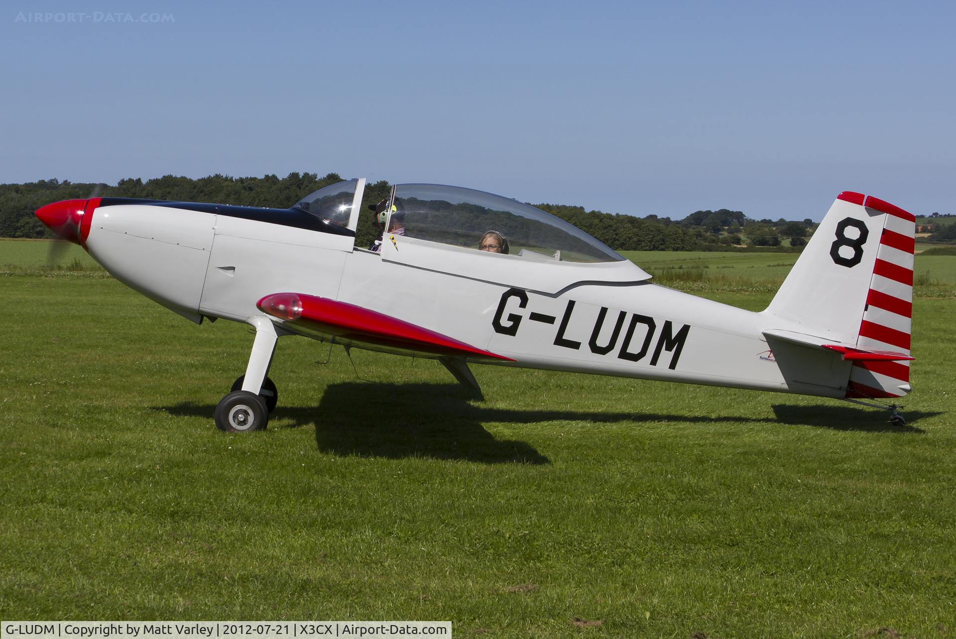G-LUDM, 2006 Vans RV-8 C/N PFA 303-14521, Arriving at Northrepps.