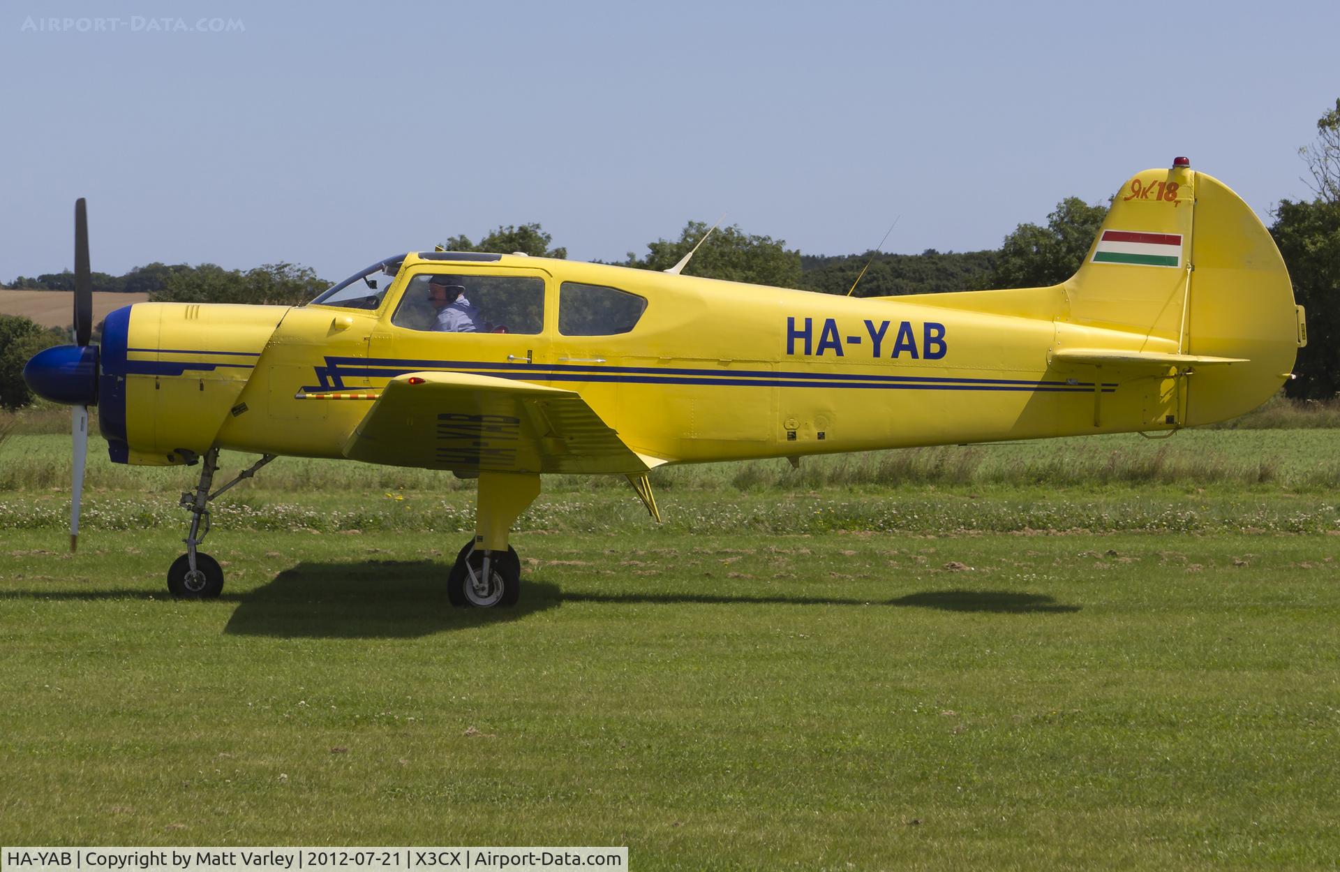 HA-YAB, 1999 Yakovlev Yak-18T C/N 12-35, Departing Norhtrepps.