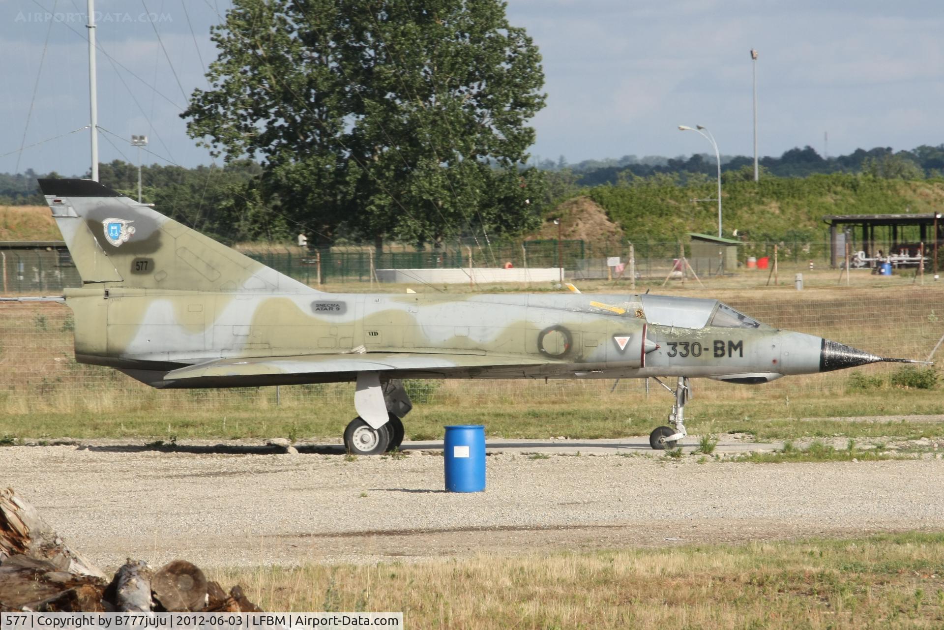 577, Dassault Mirage IIIE C/N 577, preserved at Mont de Marsan