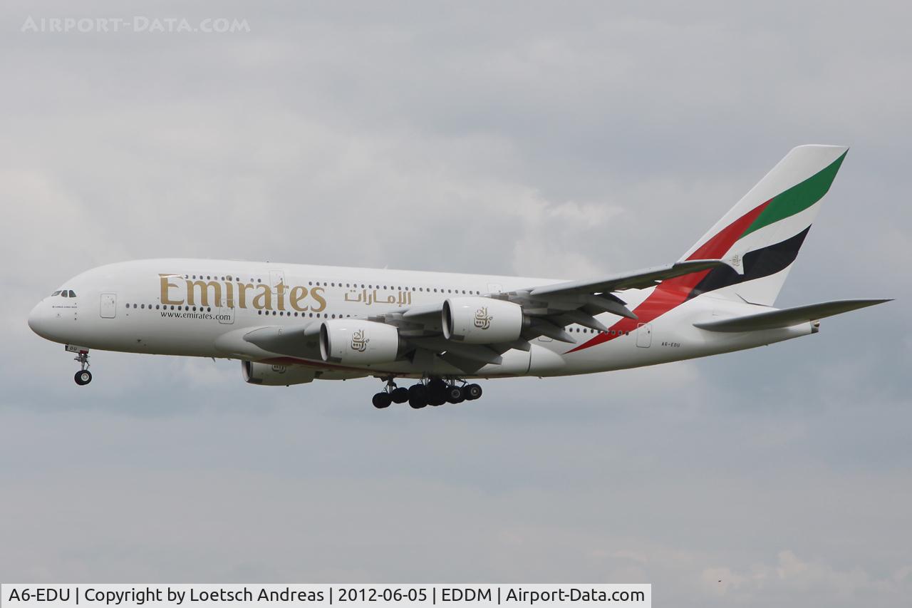 A6-EDU, 2011 Airbus A380-861 C/N 098, UAE49 Dubai (DUB) to Munich