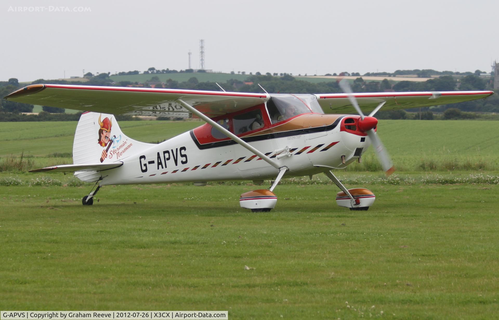 G-APVS, 1957 Cessna 170B C/N 26156, Just landed.