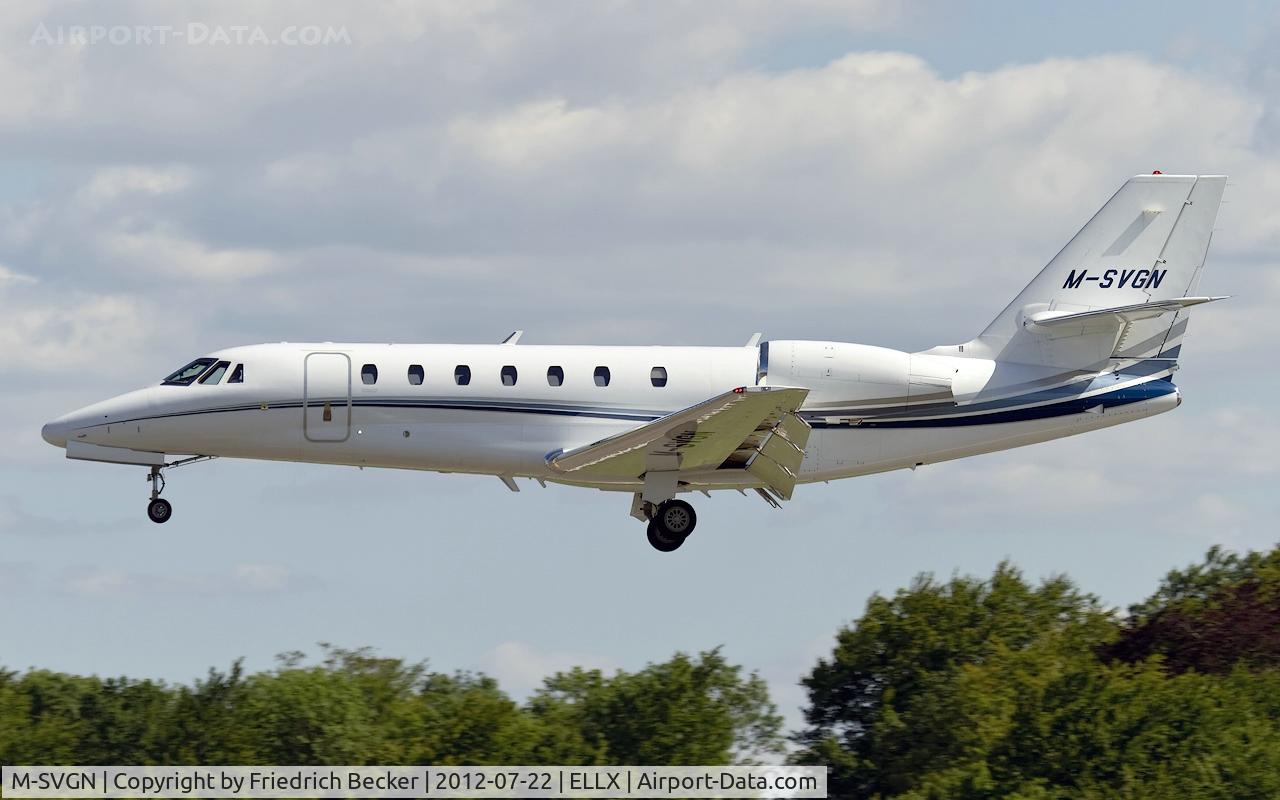 M-SVGN, 2008 Cessna 680 Citation Sovereign C/N 680-0198, short final