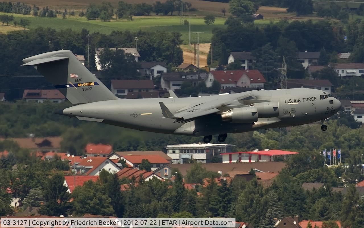 03-3127, 2003 Boeing C-17A Globemaster III C/N P-127, on final RW08