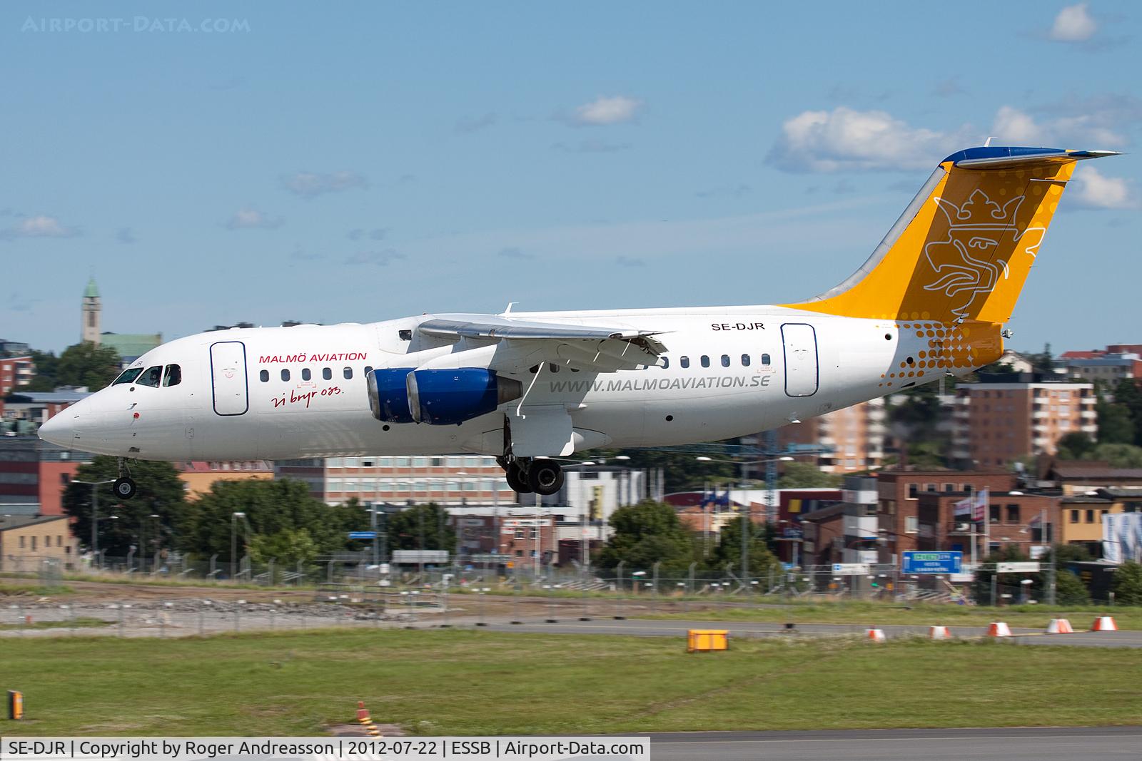 SE-DJR, 2001 BAE Systems Avro 146-RJ85 C/N E.2392, Operated by Malmö Aviation