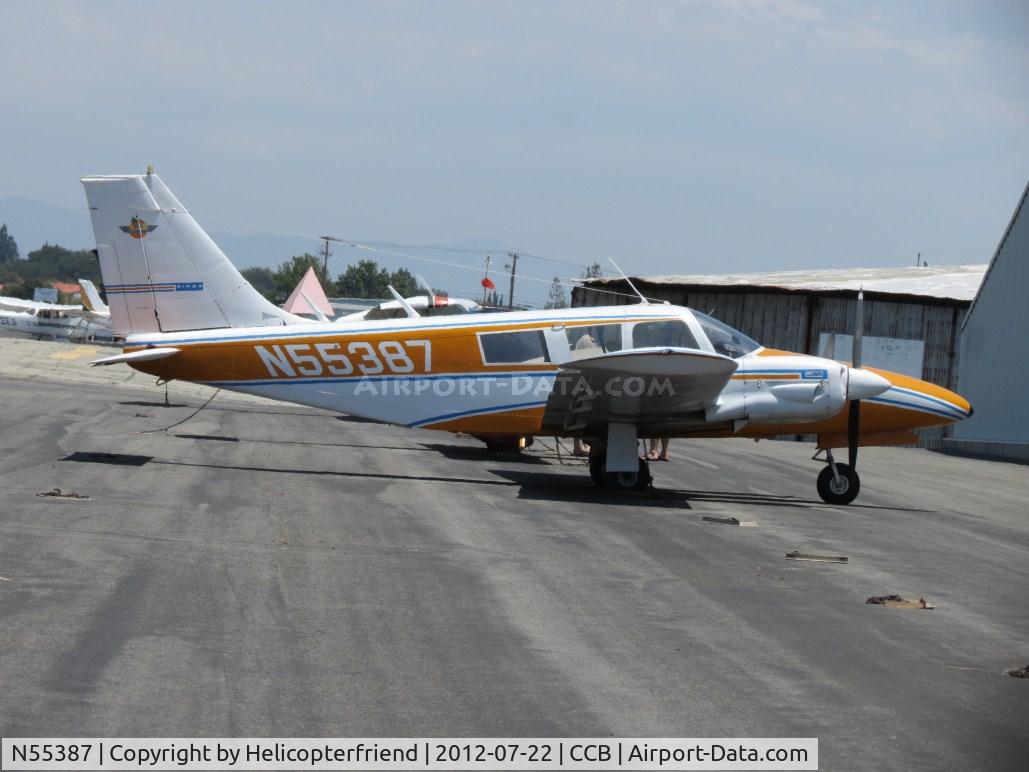 N55387, 1973 Piper PA-34-200 C/N 34-7350209, Parked in transient parking