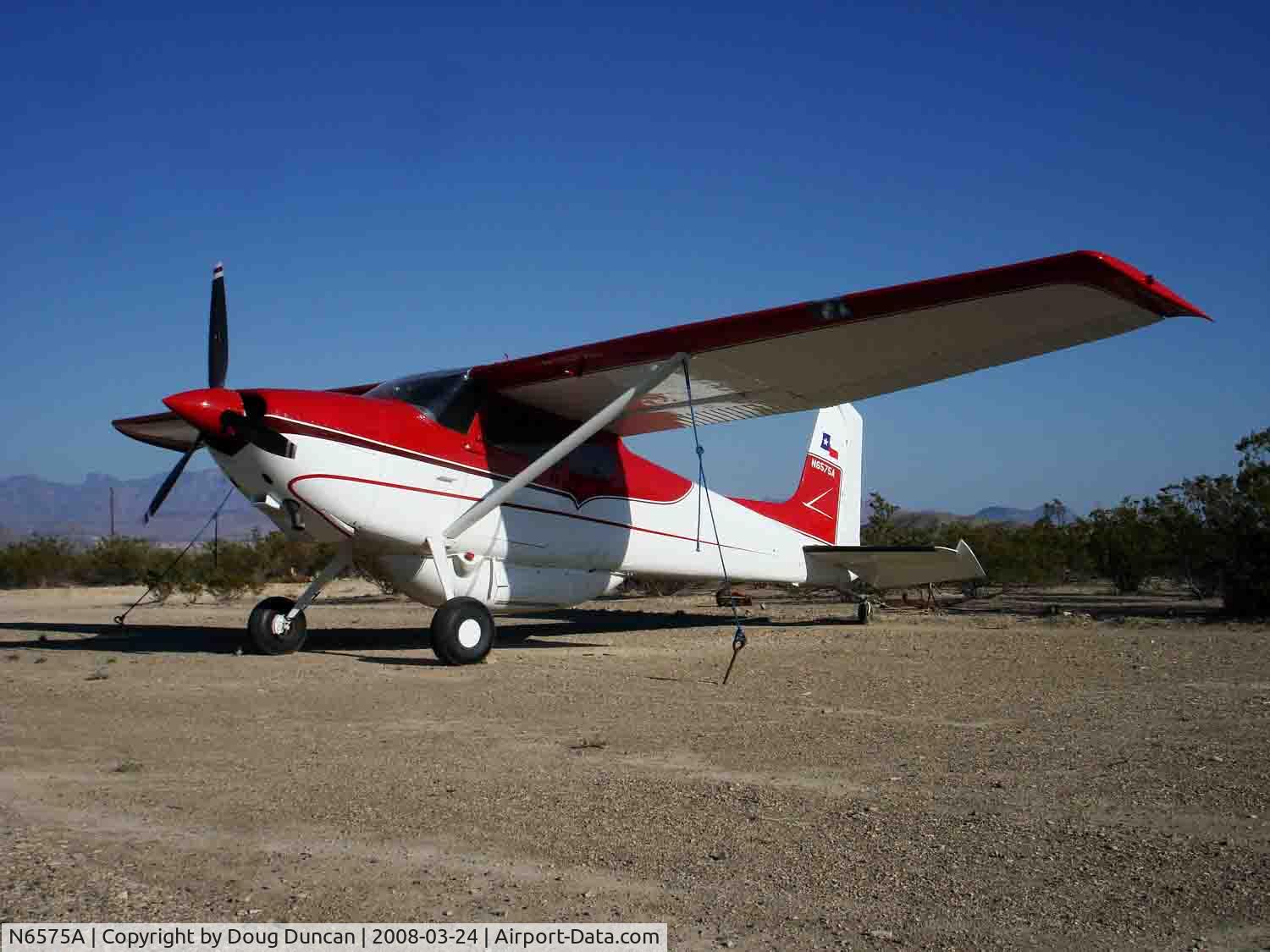 N6575A, 1956 Cessna 180 C/N 32472, Seen at Fulcher Field, Terlingua, Texas