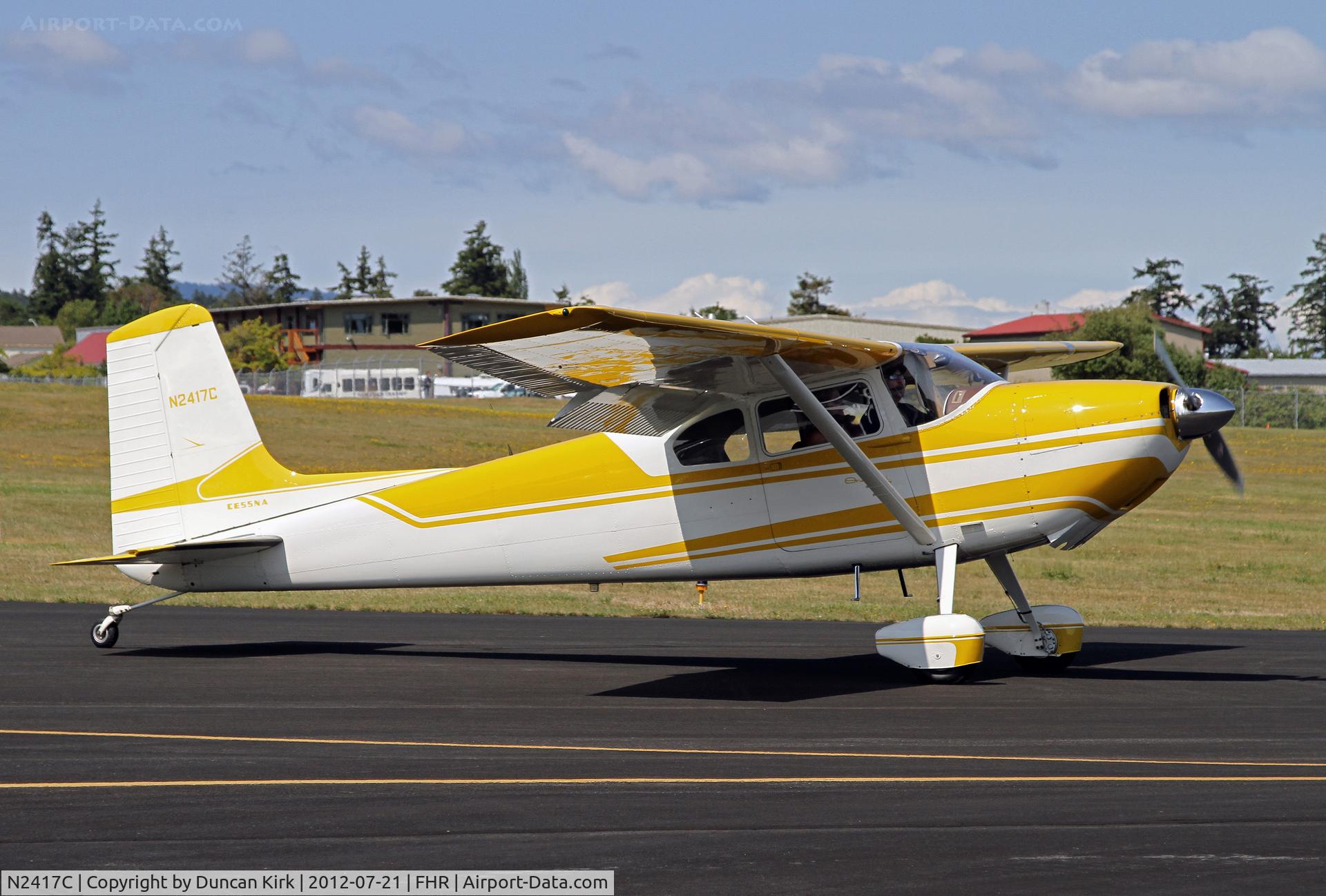 N2417C, 1954 Cessna 180 C/N 30717, 1954 Cessna ready for takeoff