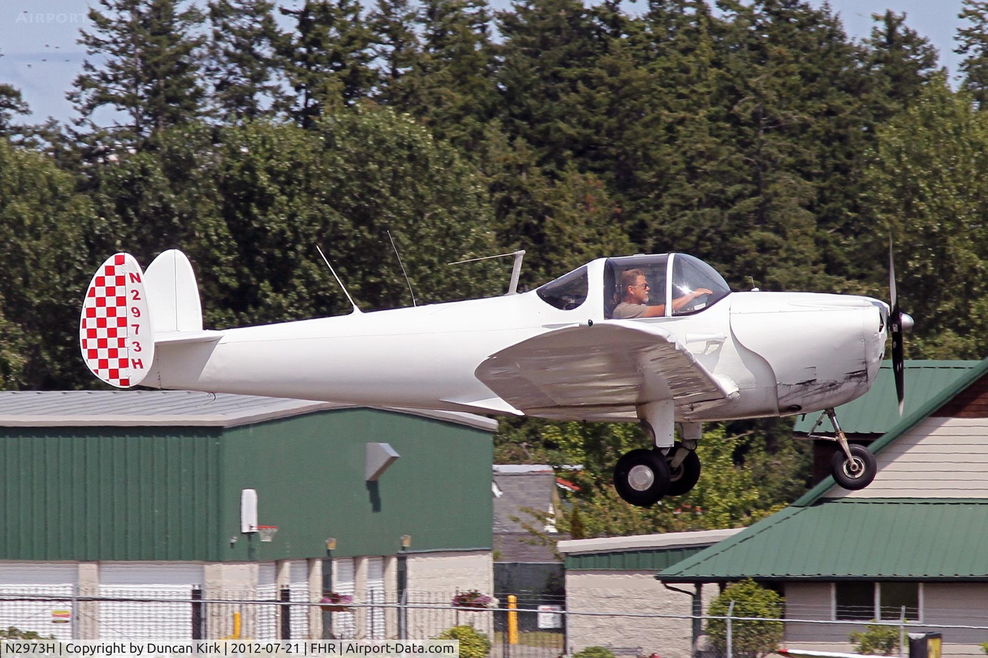 N2973H, 1946 Erco 415C Ercoupe C/N 3598, Arriving at FHR