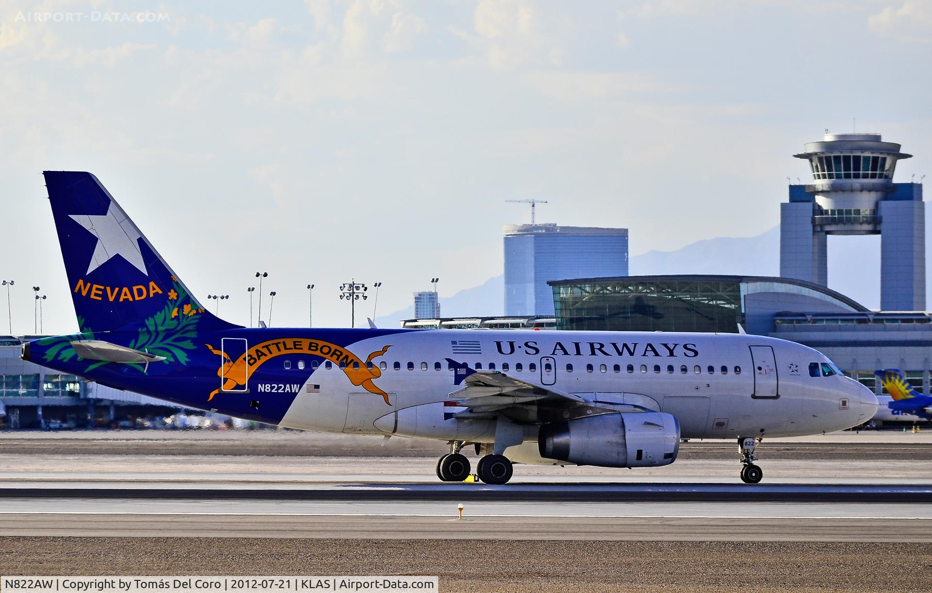 N822AW, 2000 Airbus A319-132 C/N 1410, US Airways Airbus A319-132 N822AW (cn 1410) Nevada 